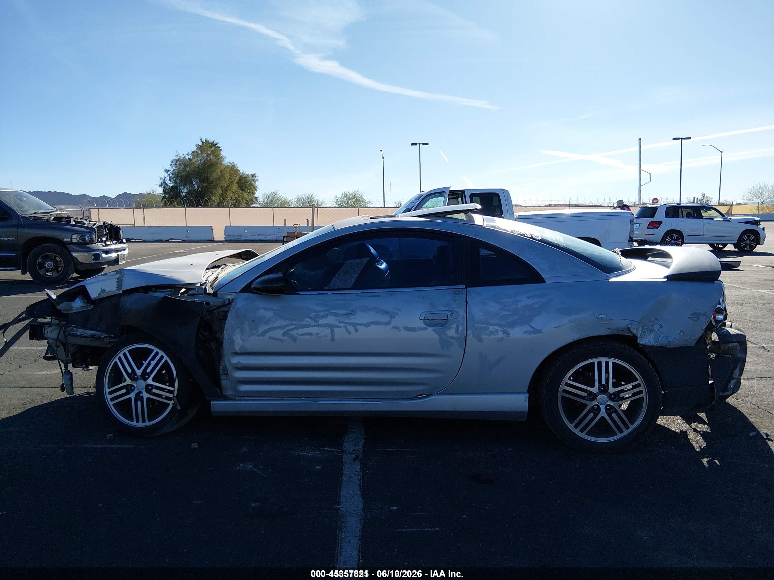 2003 Mitsubishi Eclipse Gts White vin: 4A3AC74HX3E107095