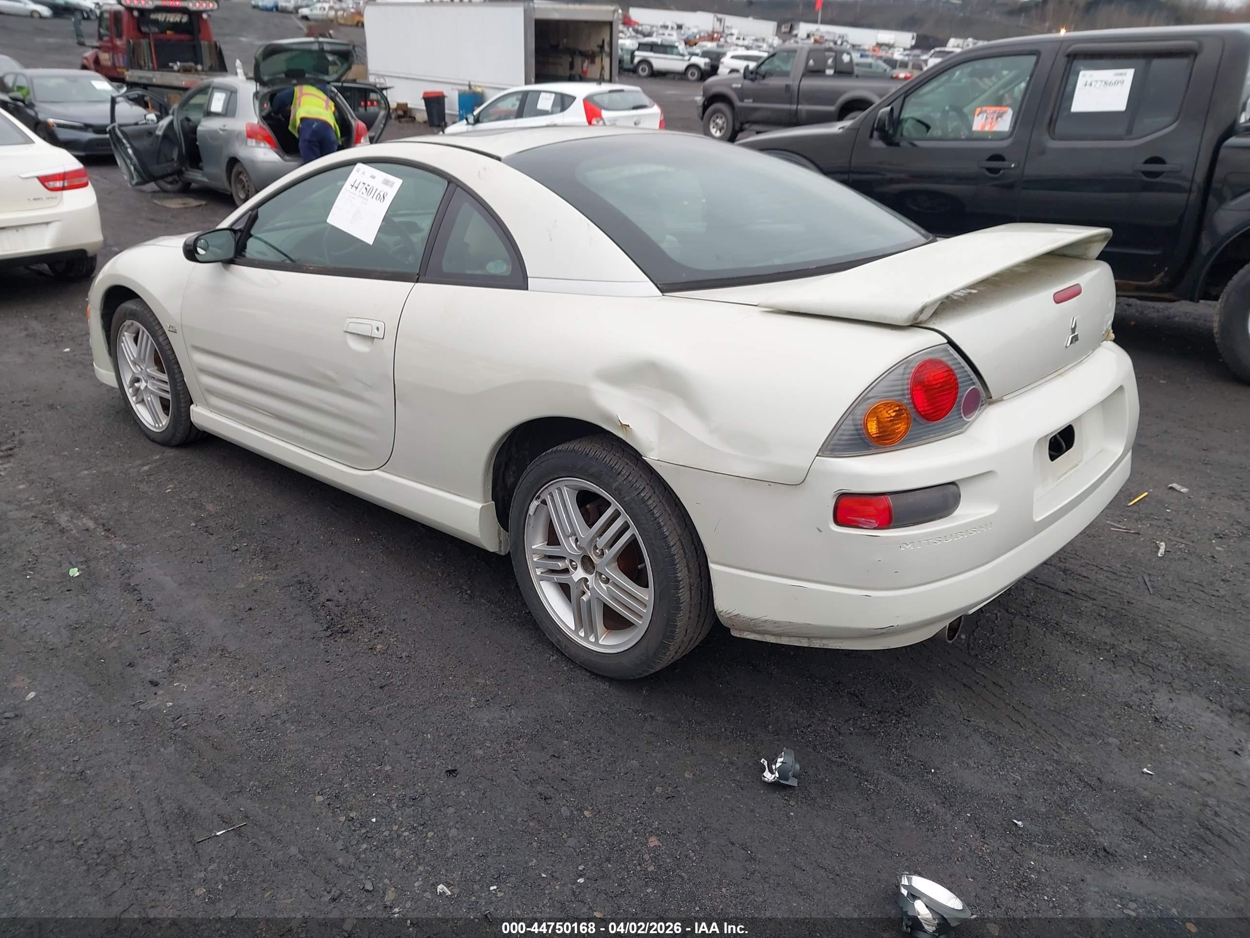 2003 Mitsubishi Eclipse Gt White vin: 4A3AC84H03E190669