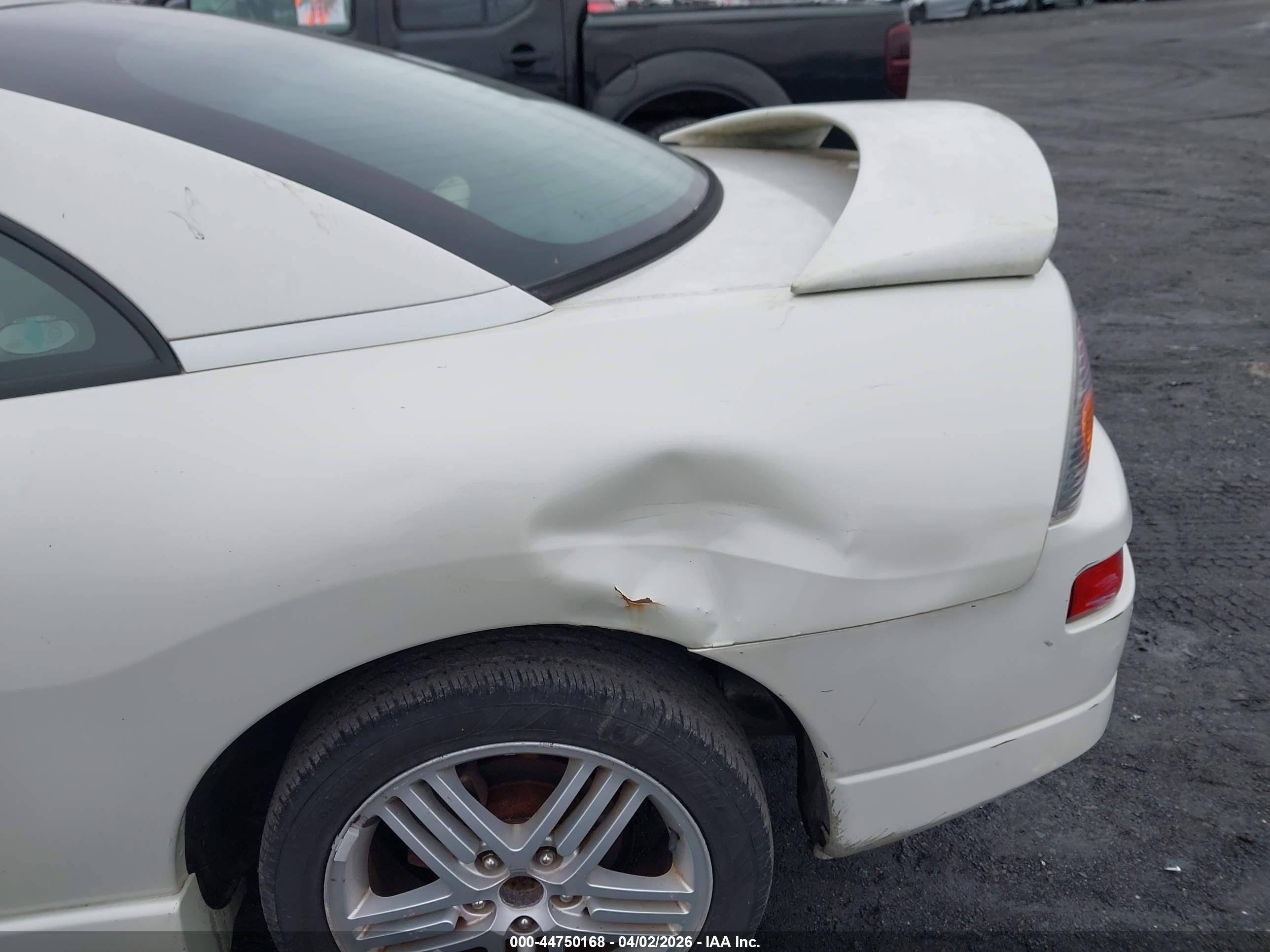 2003 Mitsubishi Eclipse Gt White vin: 4A3AC84H03E190669