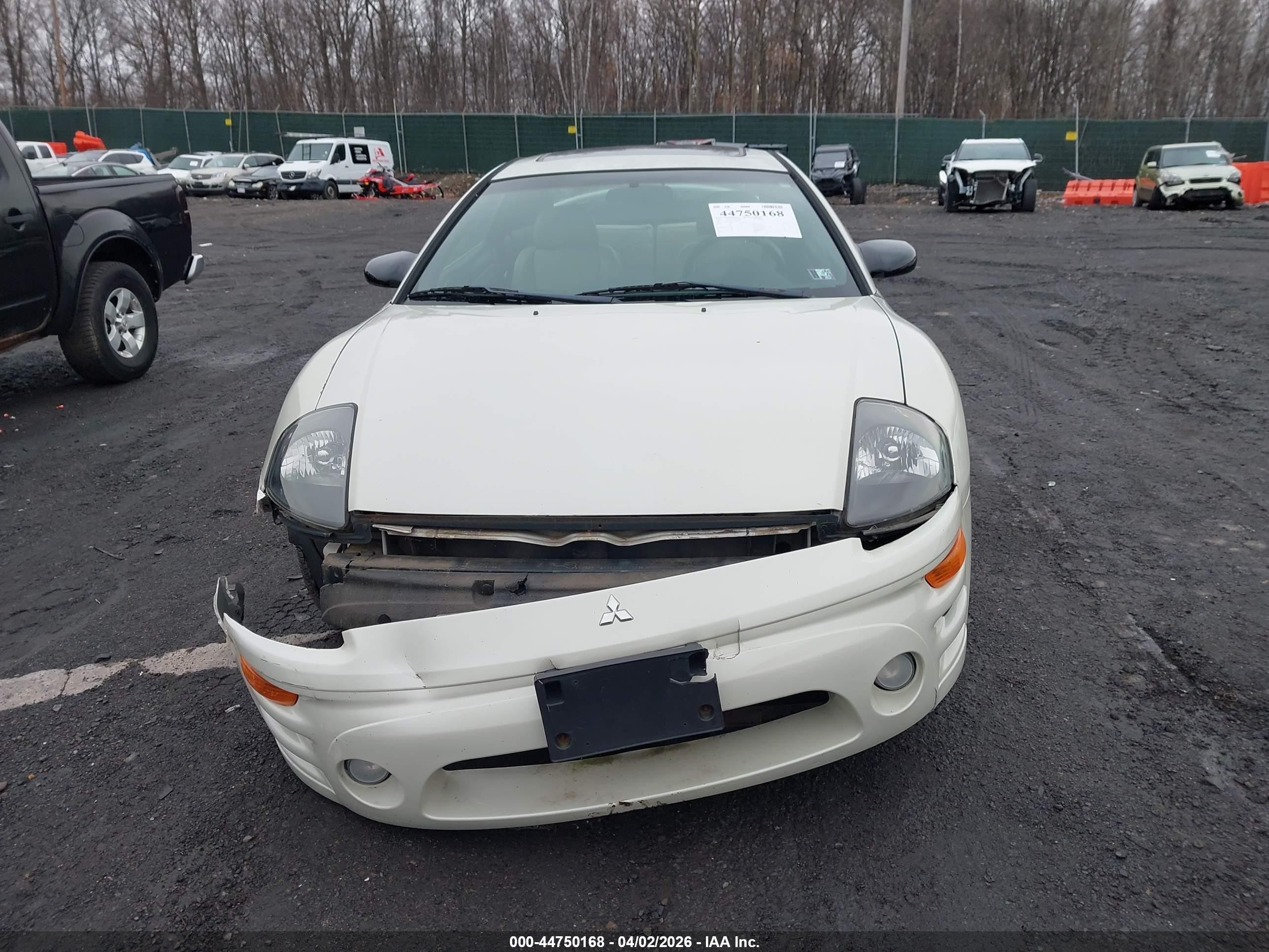 2003 Mitsubishi Eclipse Gt White vin: 4A3AC84H03E190669