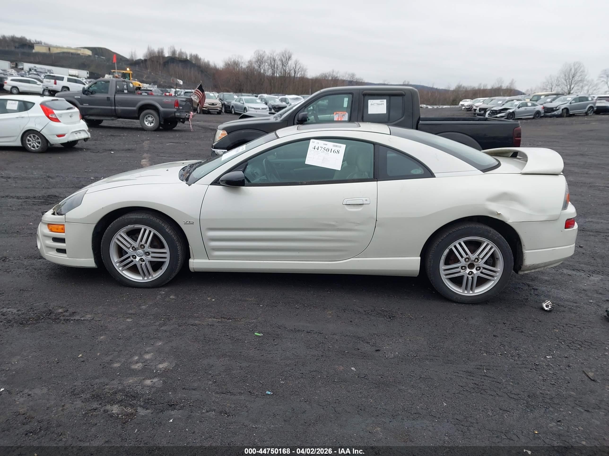 2003 Mitsubishi Eclipse Gt White vin: 4A3AC84H03E190669