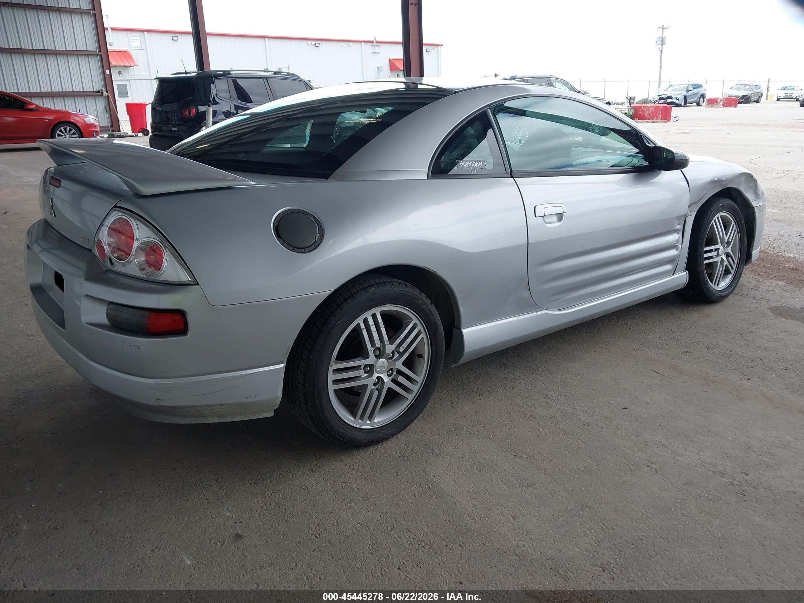2003 Mitsubishi Eclipse Gt Серый vin: 4A3AC84H53E148451