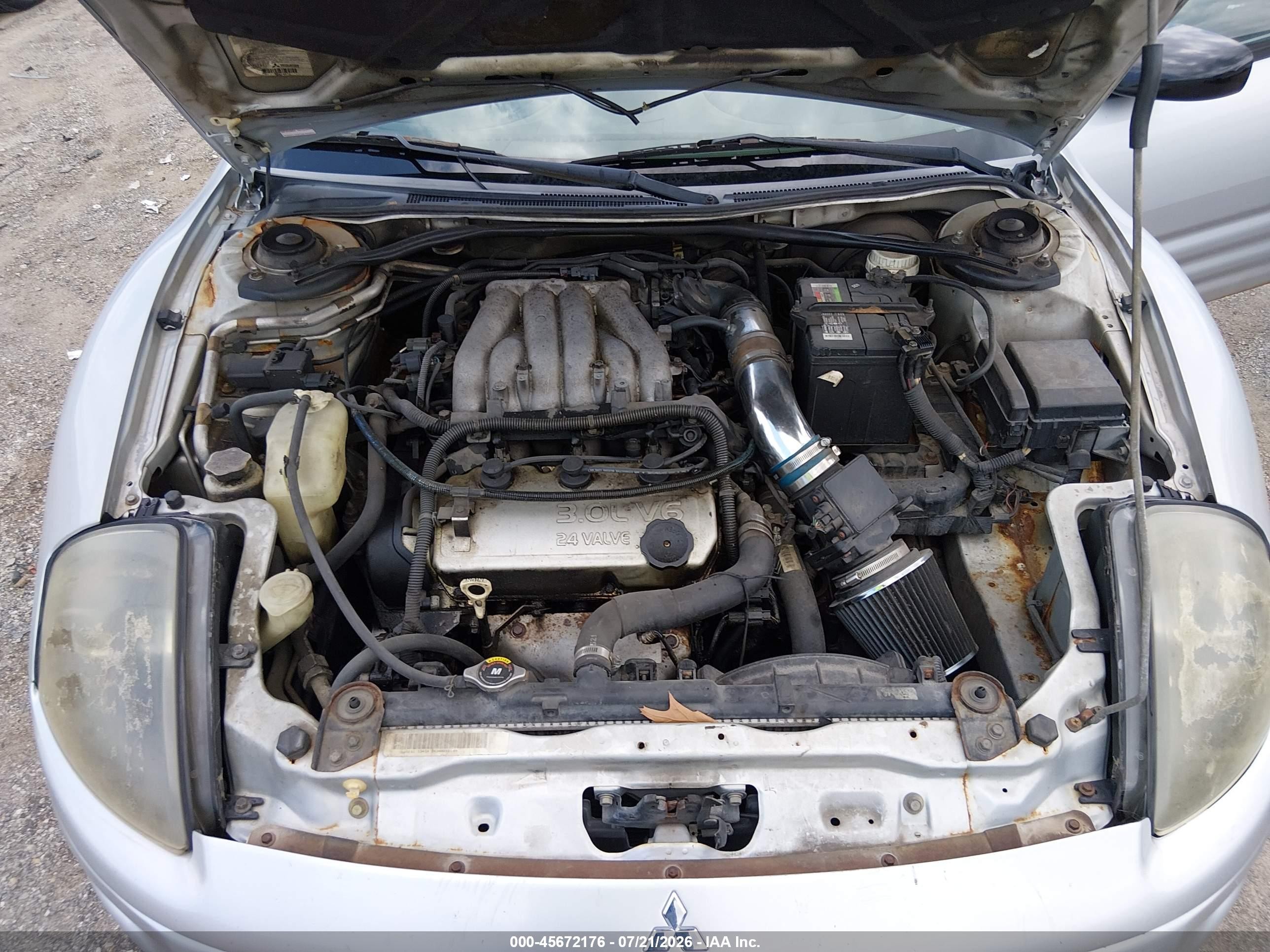 2002 Mitsubishi Eclipse Gt/gt W/premium Pkg Silver vin: 4A3AC84H72E021585