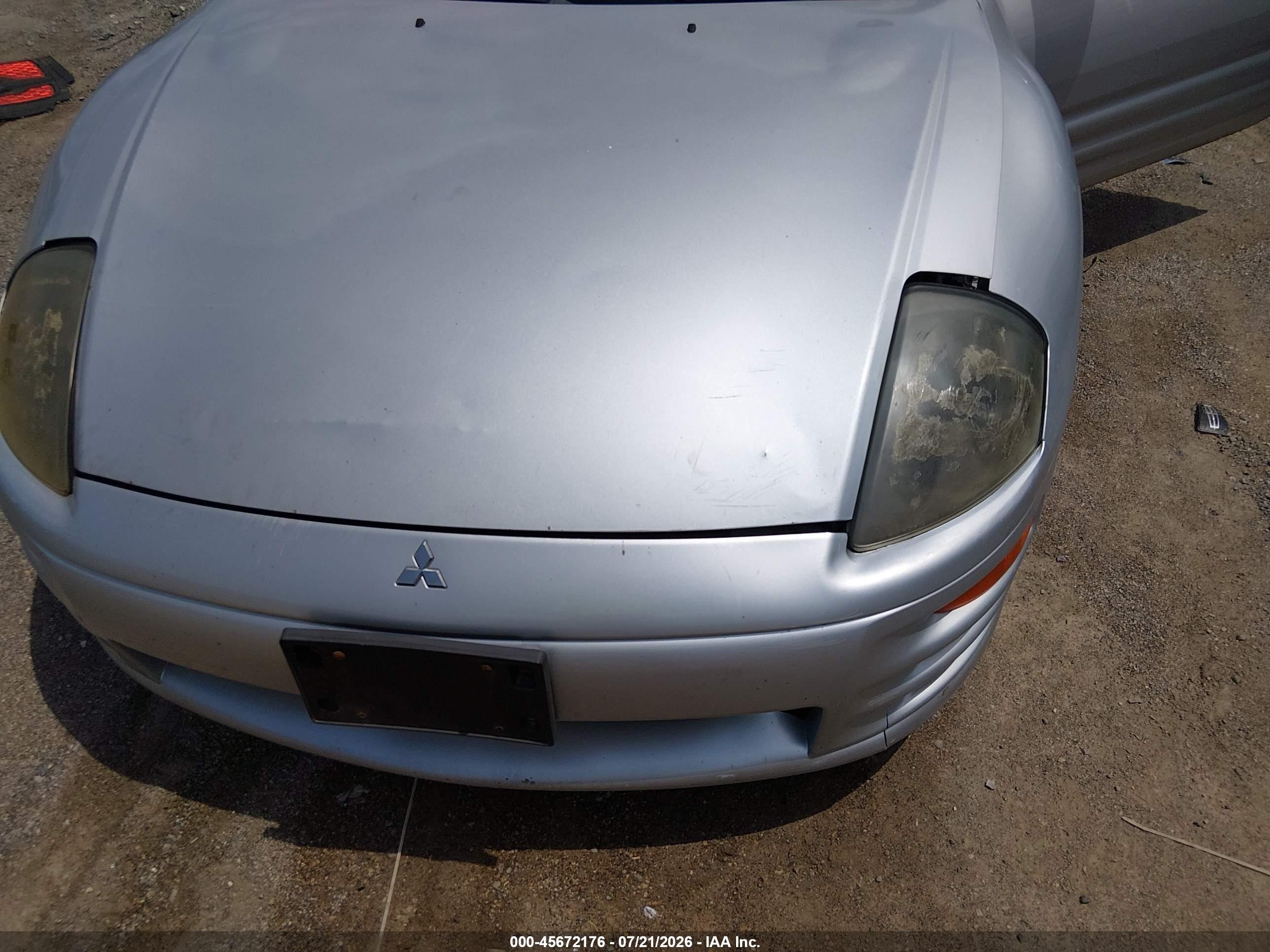 2002 Mitsubishi Eclipse Gt/gt W/premium Pkg Silver vin: 4A3AC84H72E021585