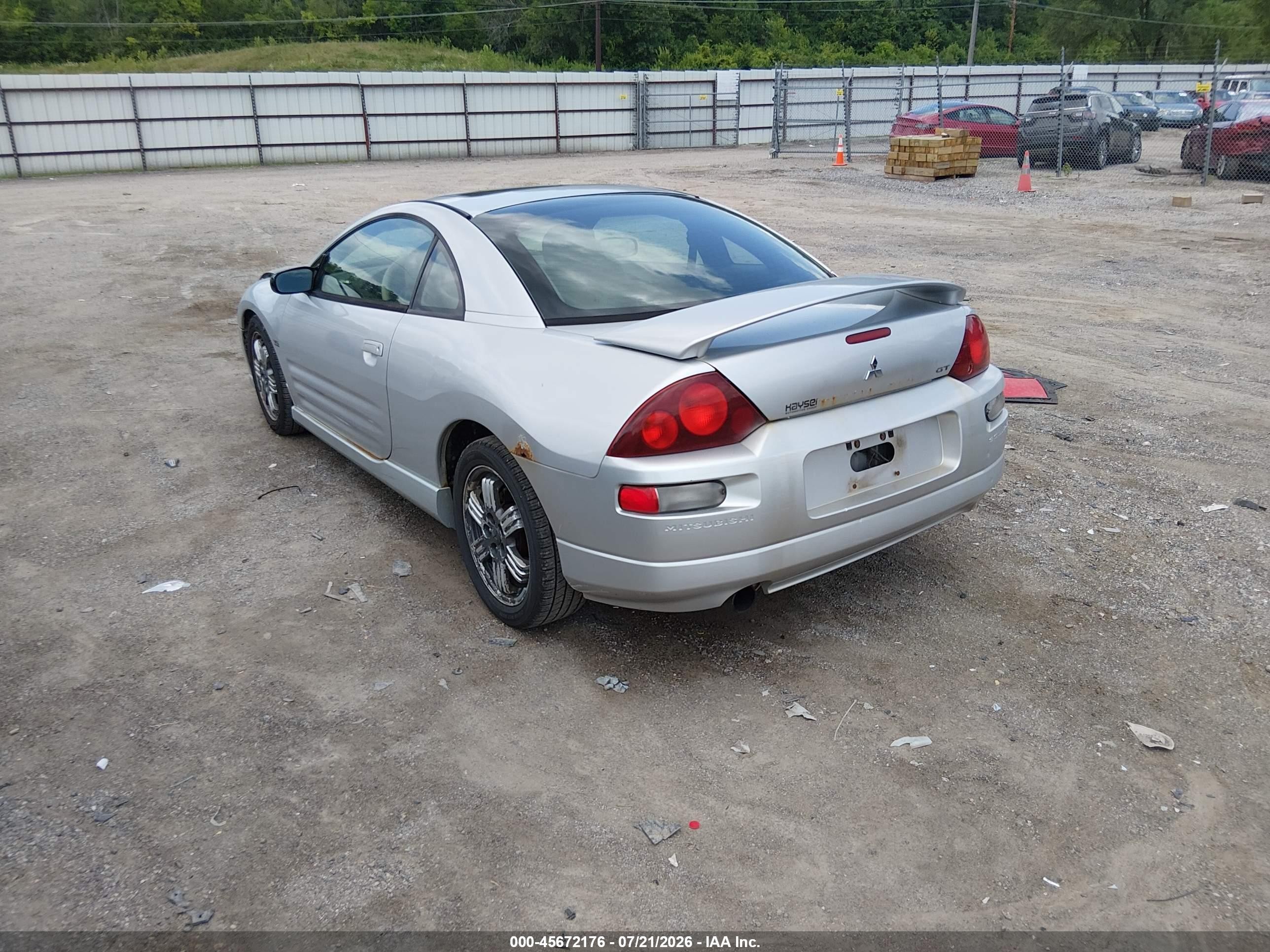 2002 Mitsubishi Eclipse Gt/gt W/premium Pkg Silver vin: 4A3AC84H72E021585