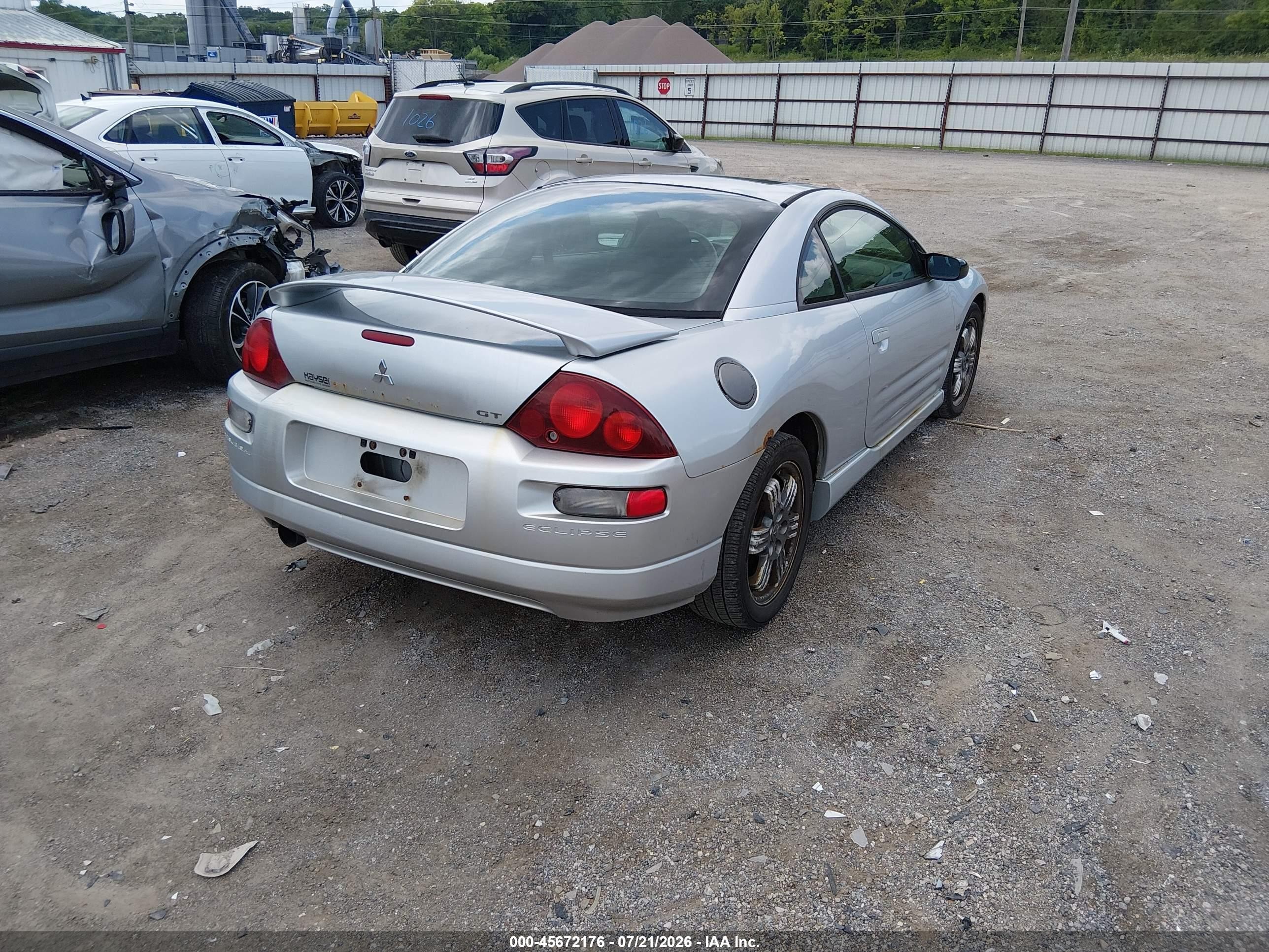 2002 Mitsubishi Eclipse Gt/gt W/premium Pkg Silver vin: 4A3AC84H72E021585