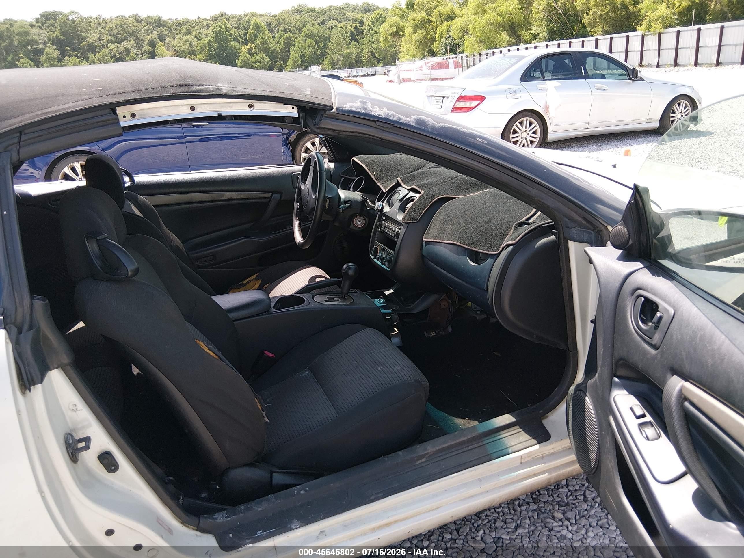2003 Mitsubishi Eclipse Spyder Gs White vin: 4A3AE45G03E007814