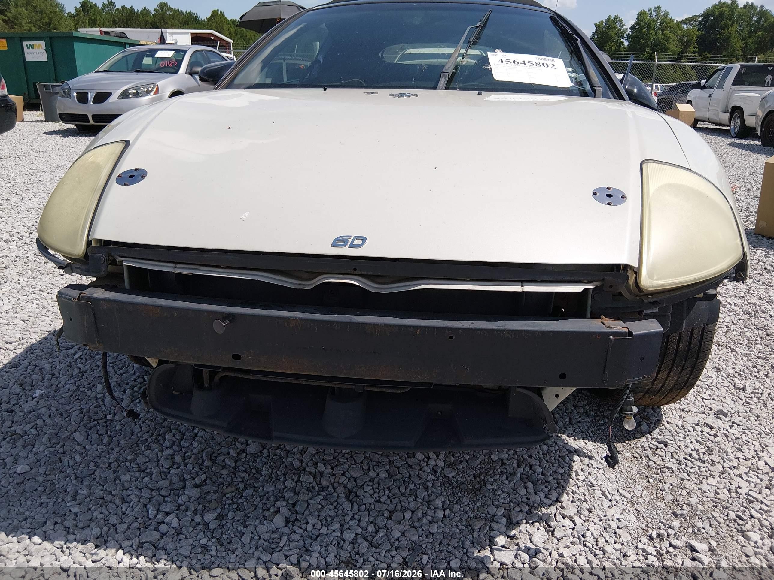 2003 Mitsubishi Eclipse Spyder Gs White vin: 4A3AE45G03E007814