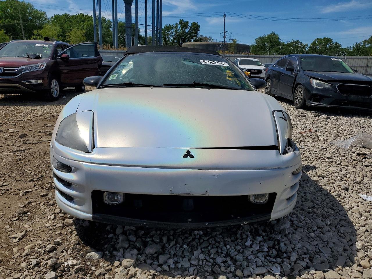 2001 Mitsubishi Eclipse Spyder Gs White vin: 4A3AE45G11E072278