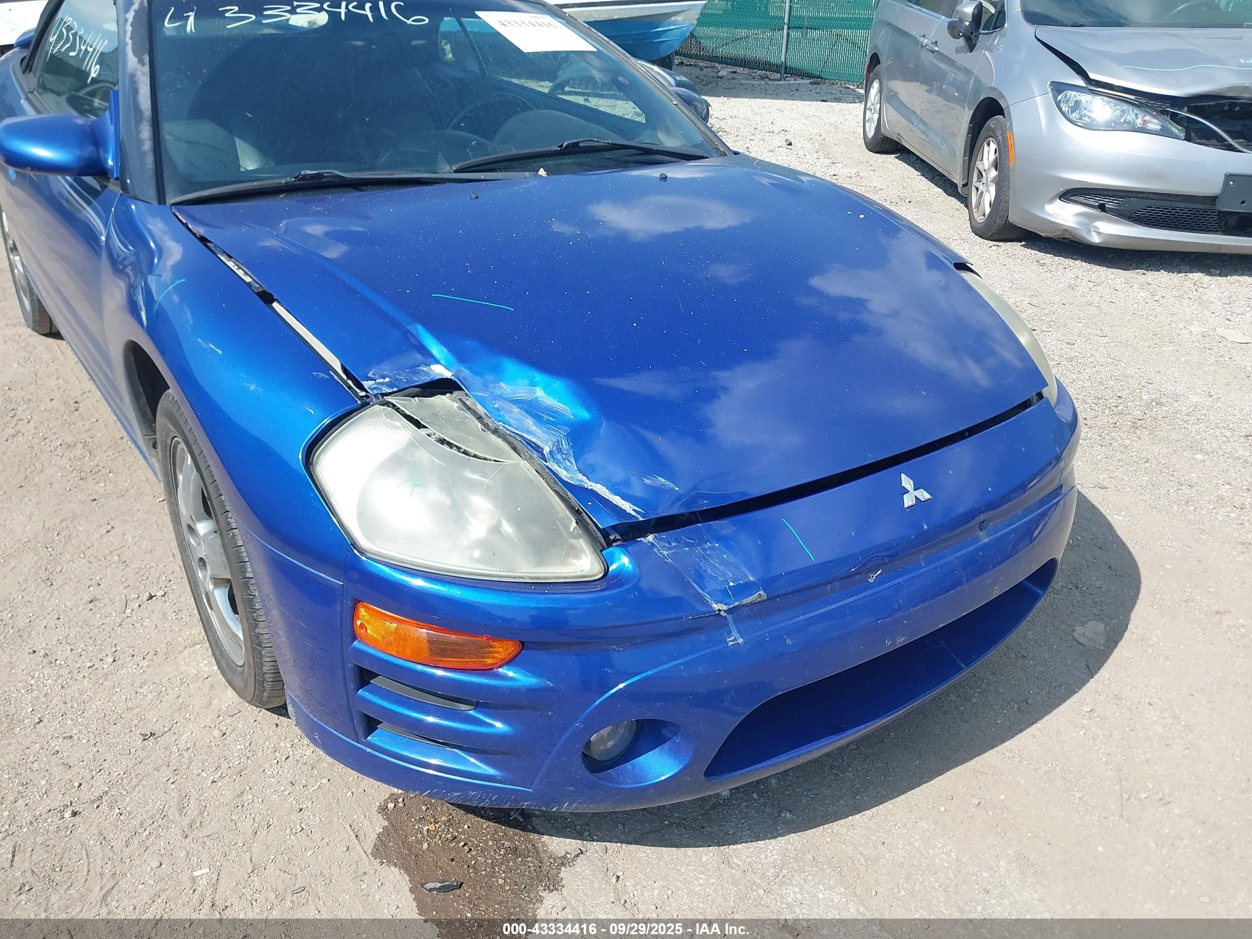 2005 Mitsubishi Eclipse Spyder Gs Blue vin: 4A3AE45G25E044916