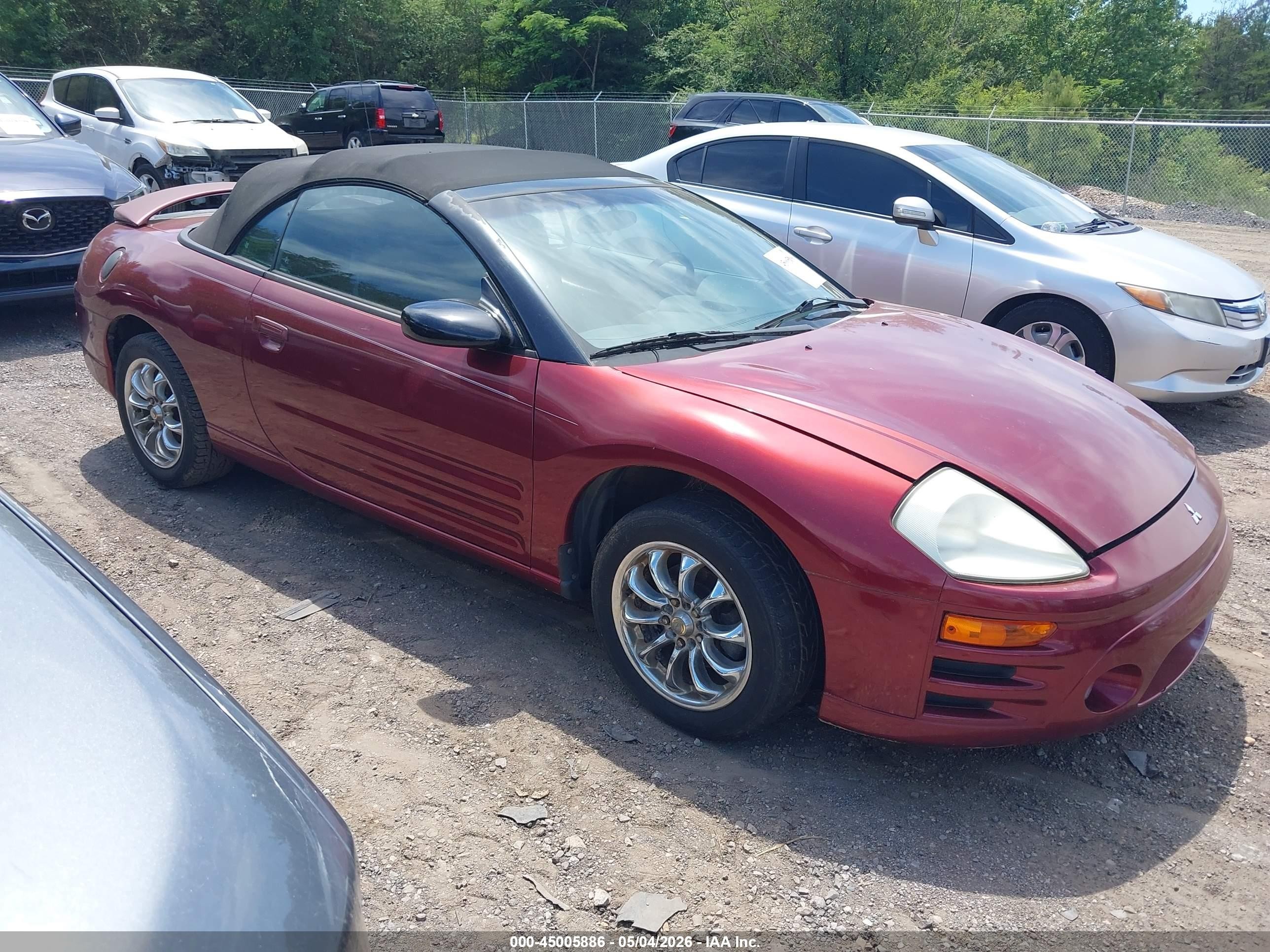 2005 Mitsubishi Eclipse Spyder Gs Maroon vin: 4A3AE45G75E010857