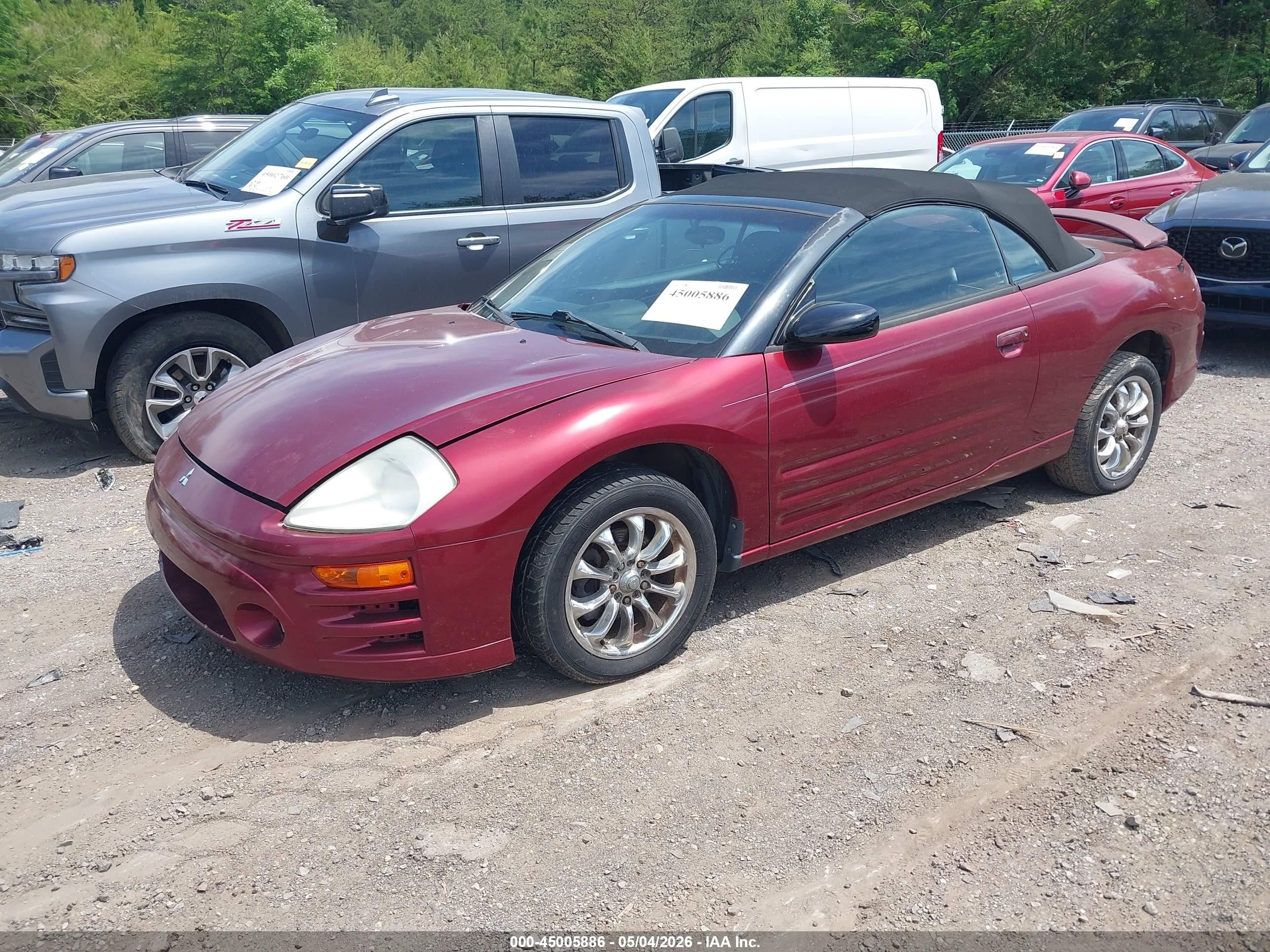 2005 Mitsubishi Eclipse Spyder Gs Maroon vin: 4A3AE45G75E010857
