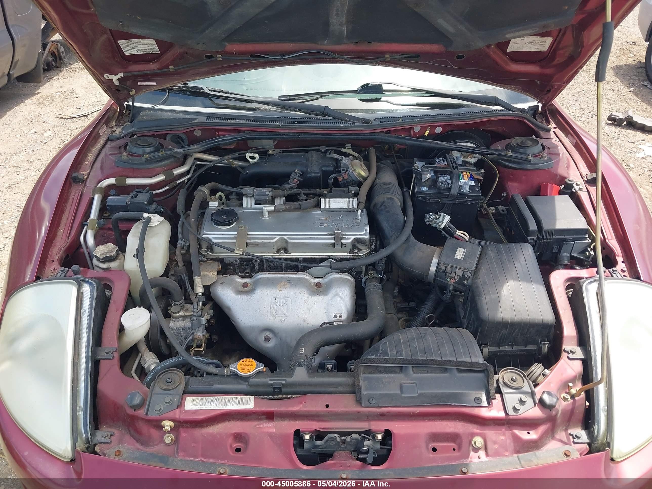 2005 Mitsubishi Eclipse Spyder Gs Maroon vin: 4A3AE45G75E010857
