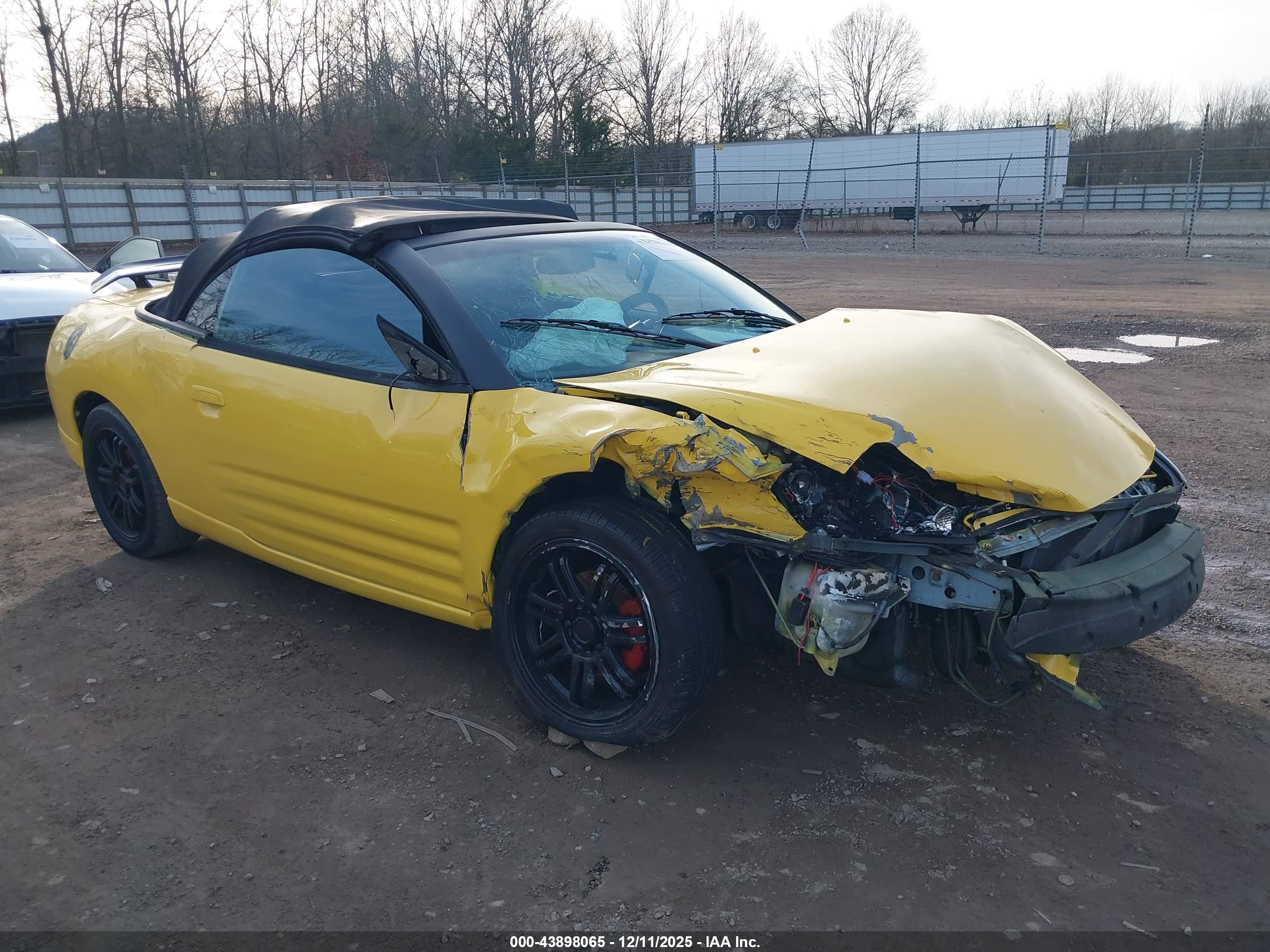 2004 Mitsubishi Eclipse Spyder Gs Yellow vin: 4A3AE45G84E112019