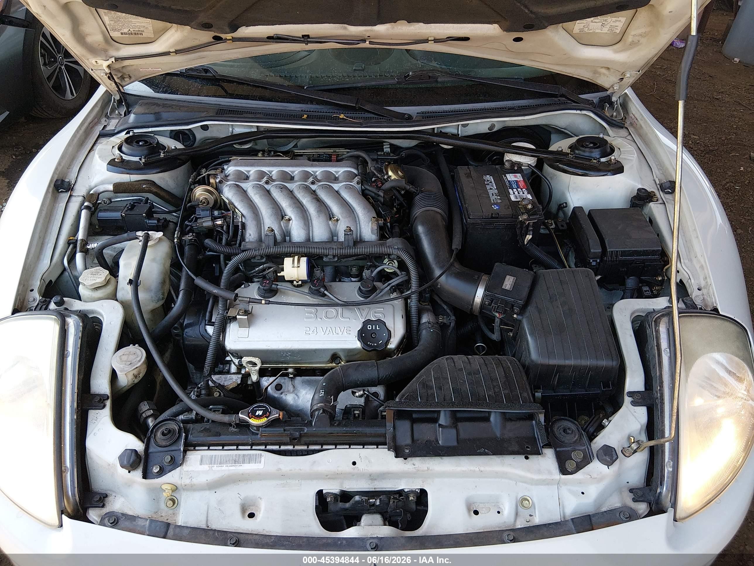 2003 Mitsubishi Eclipse Spyder Gt White vin: 4A3AE55H13E034521