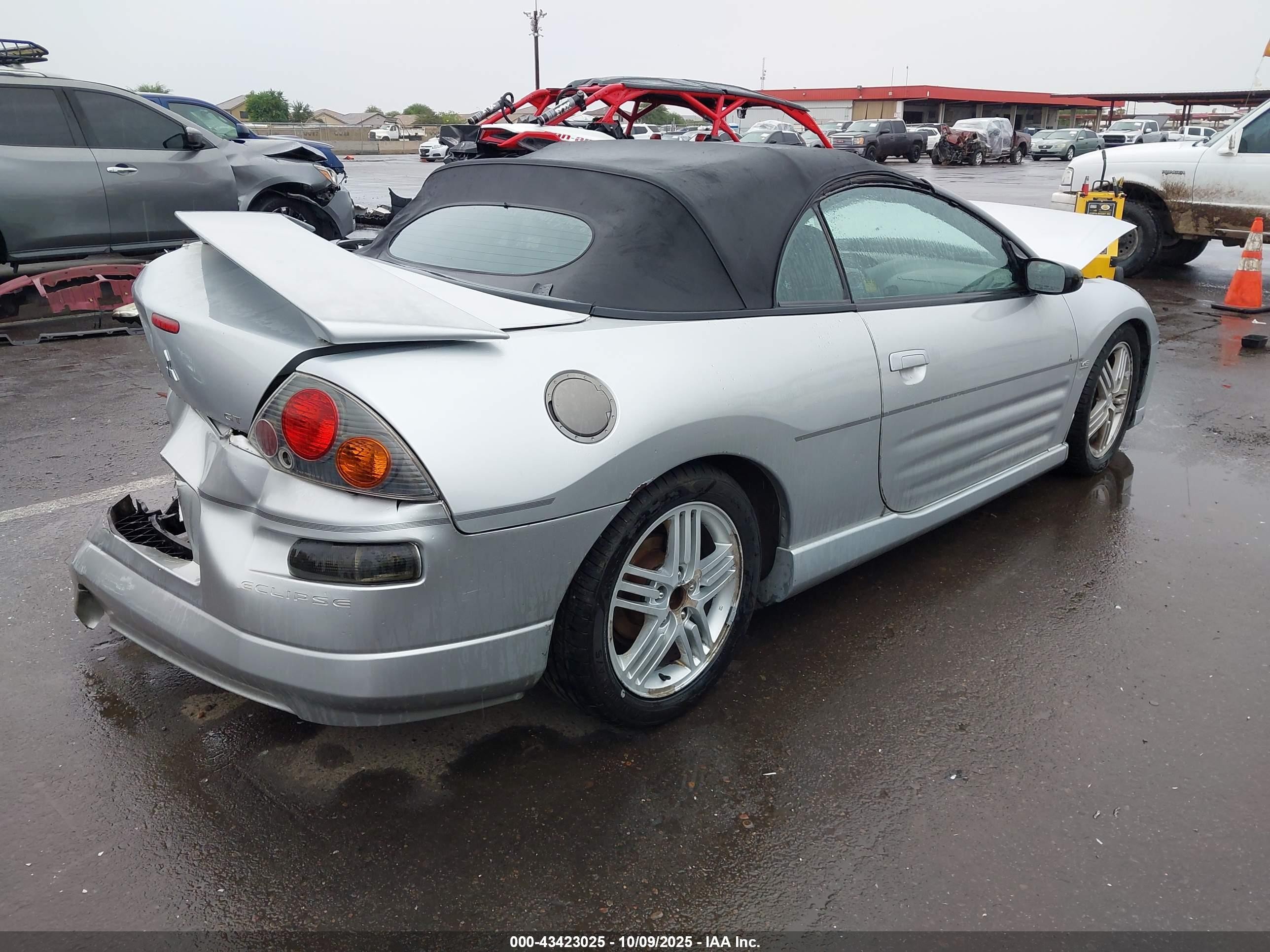 2004 Mitsubishi Eclipse Spyder Gt Silver vin: 4A3AE55H24E046355