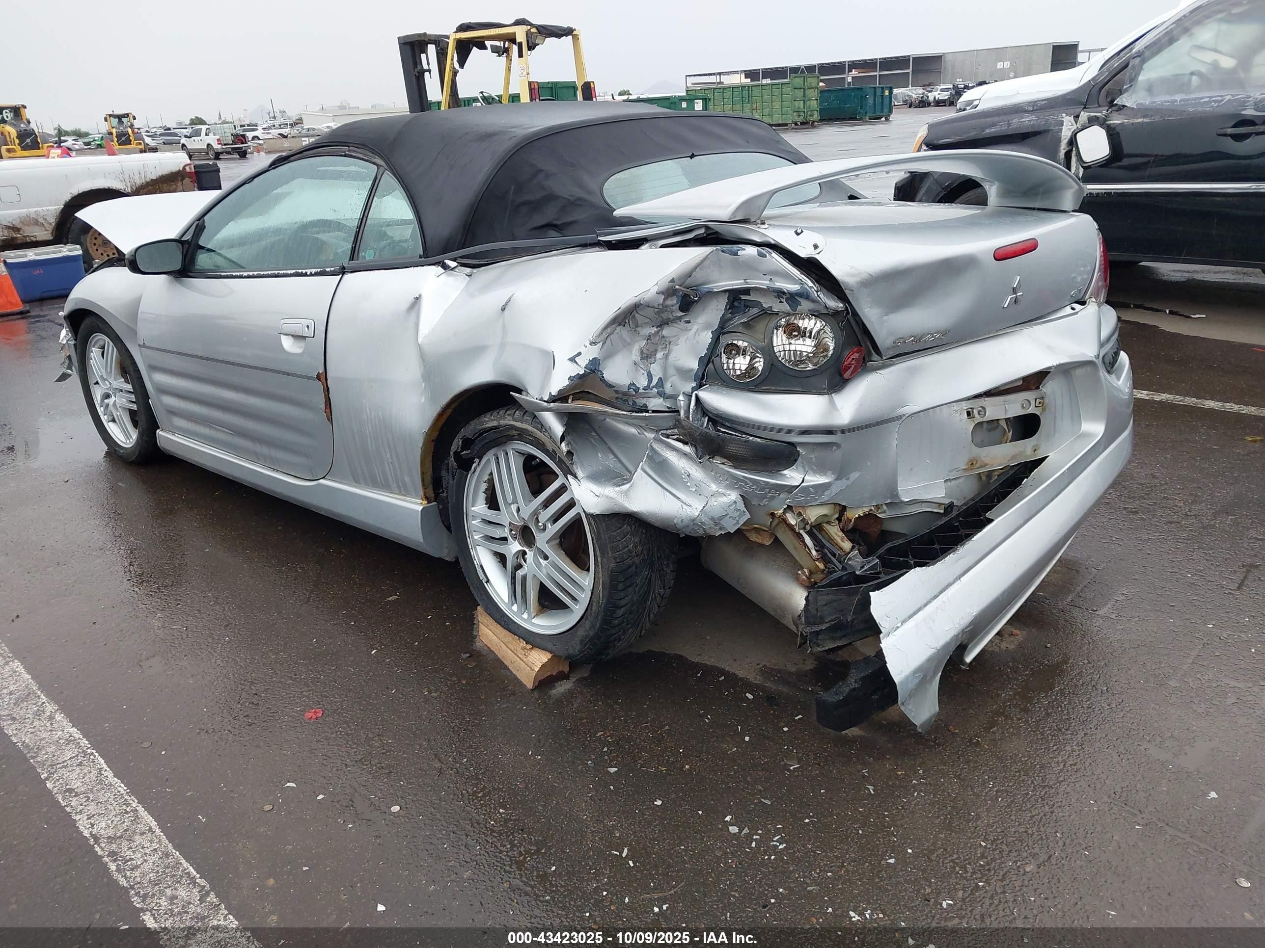 2004 Mitsubishi Eclipse Spyder Gt Silver vin: 4A3AE55H24E046355