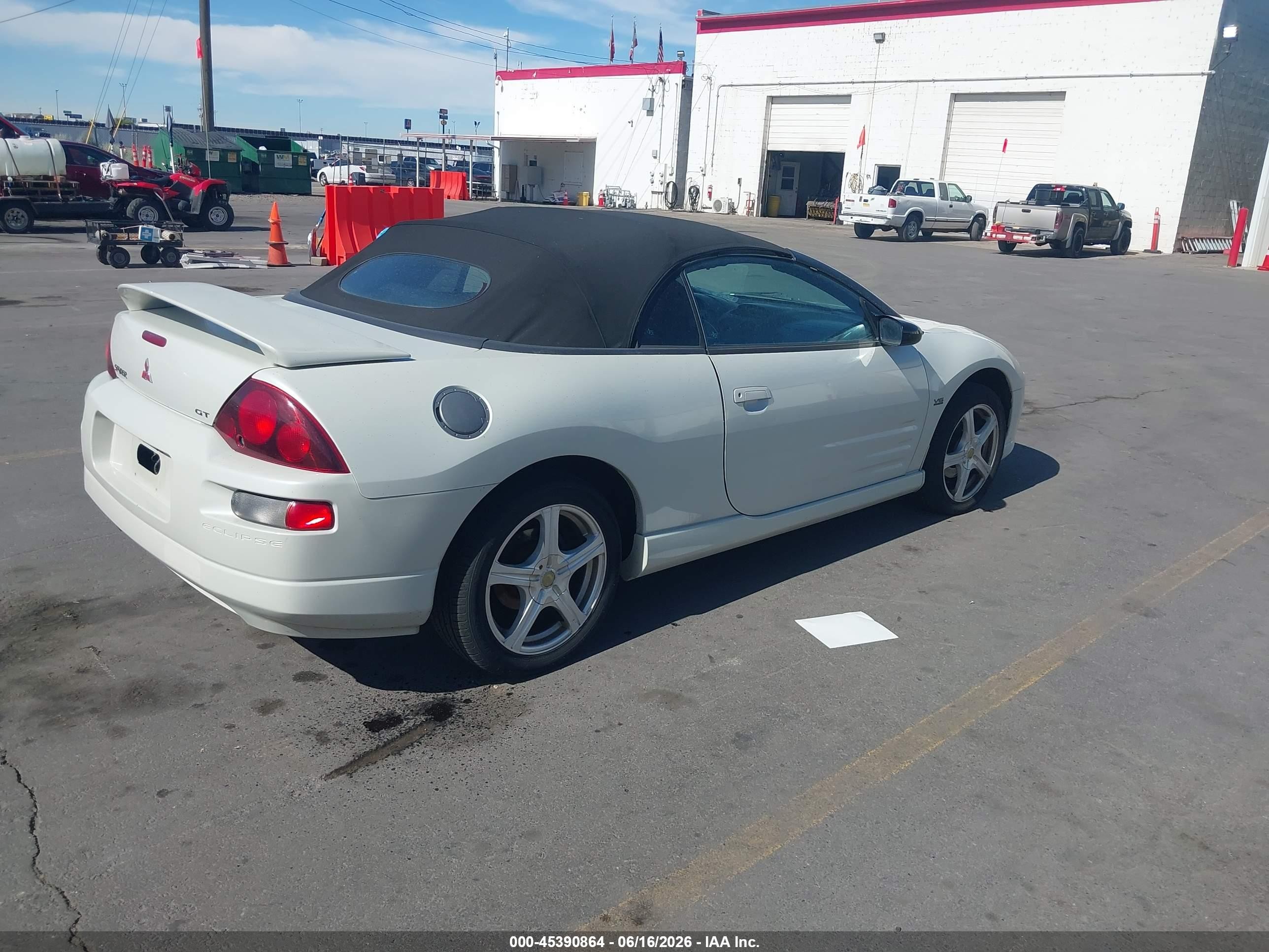 2001 Mitsubishi Eclipse Spyder Gt White vin: 4A3AE55H31E004496