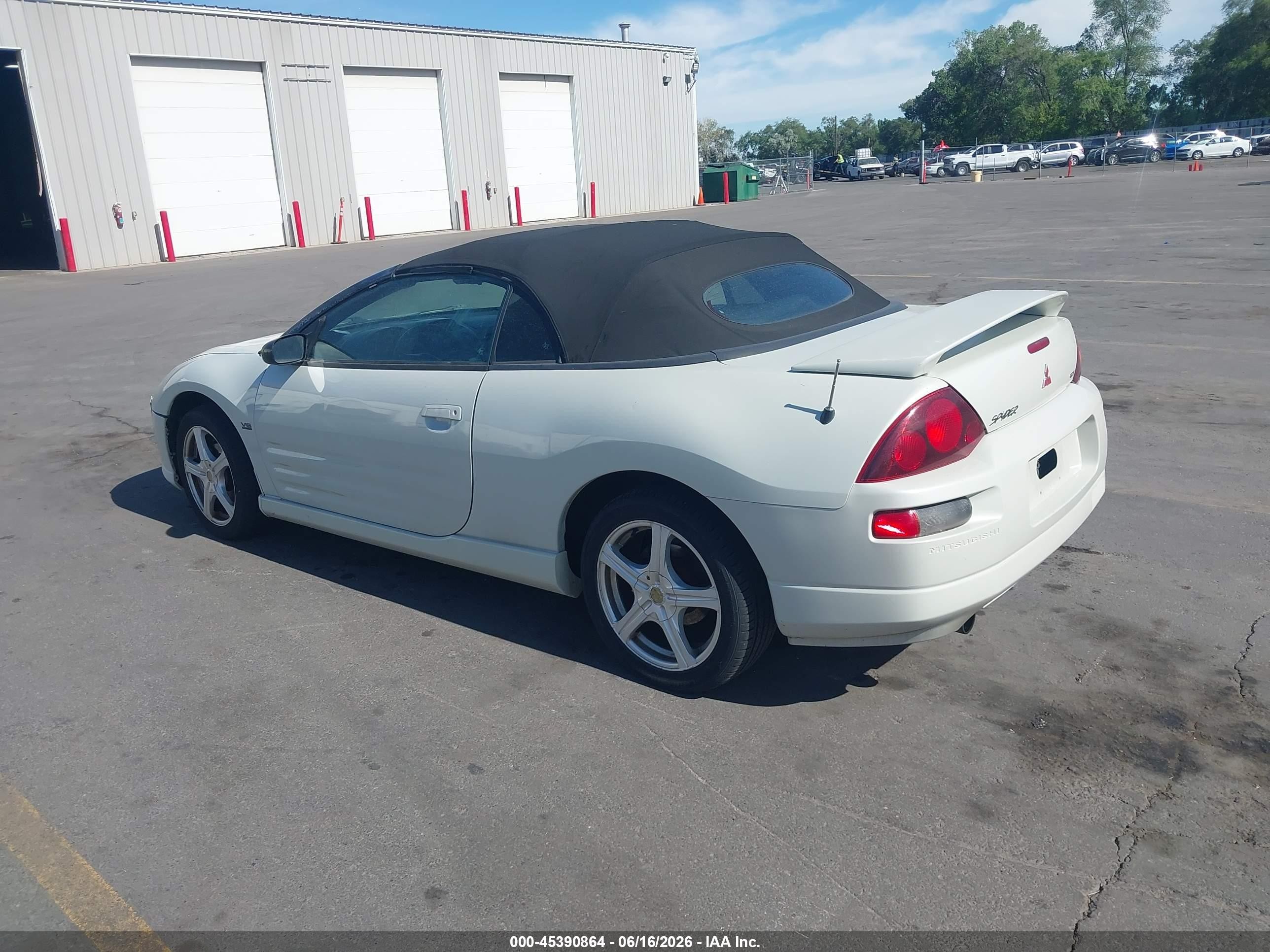 2001 Mitsubishi Eclipse Spyder Gt White vin: 4A3AE55H31E004496