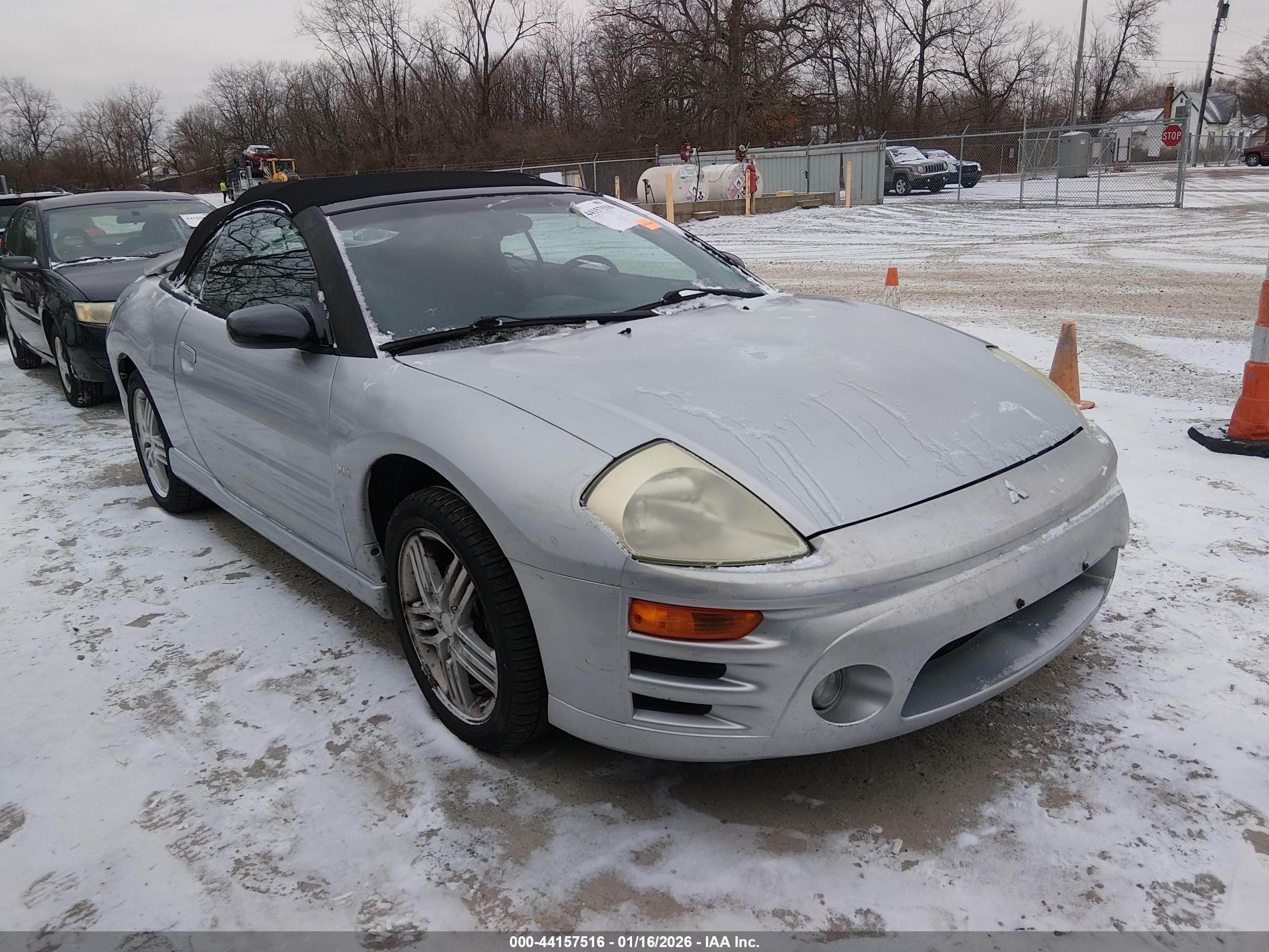 2004 Mitsubishi Eclipse Spyder Gt Silver vin: 4A3AE55H74E033911