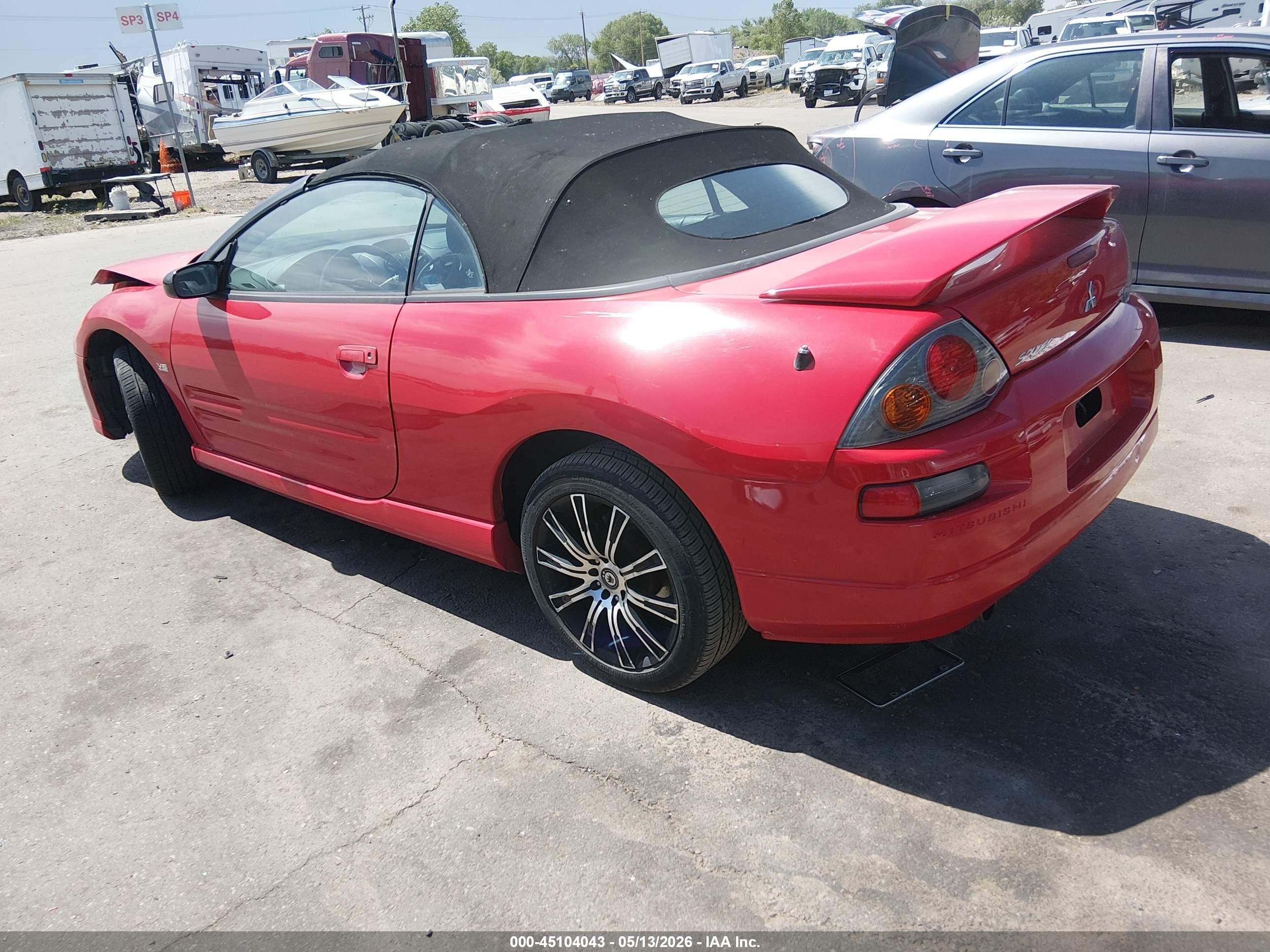 2003 Mitsubishi Eclipse Spyder Gt Red vin: 4A3AE55HX3E097391