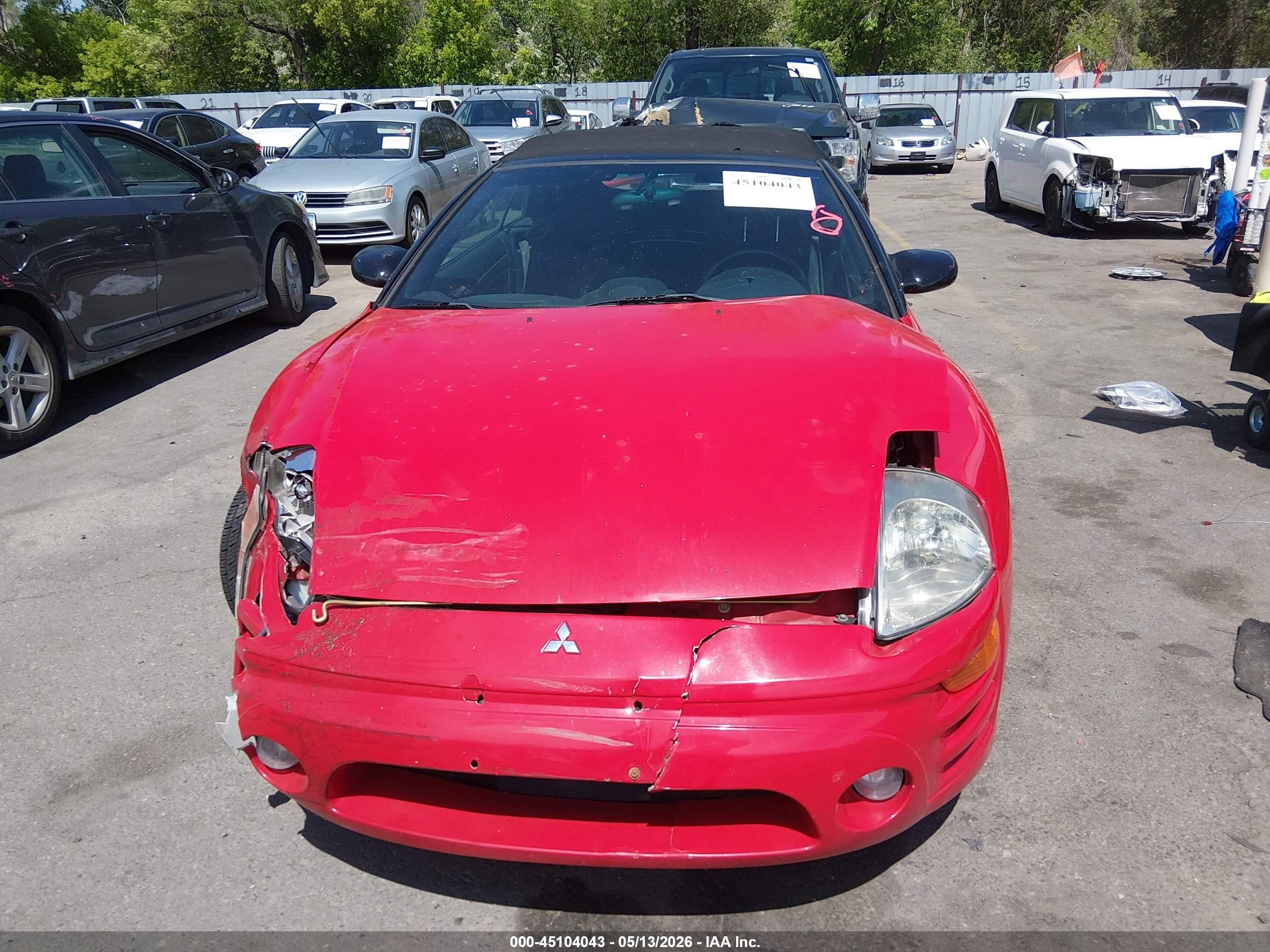 2003 Mitsubishi Eclipse Spyder Gt Red vin: 4A3AE55HX3E097391