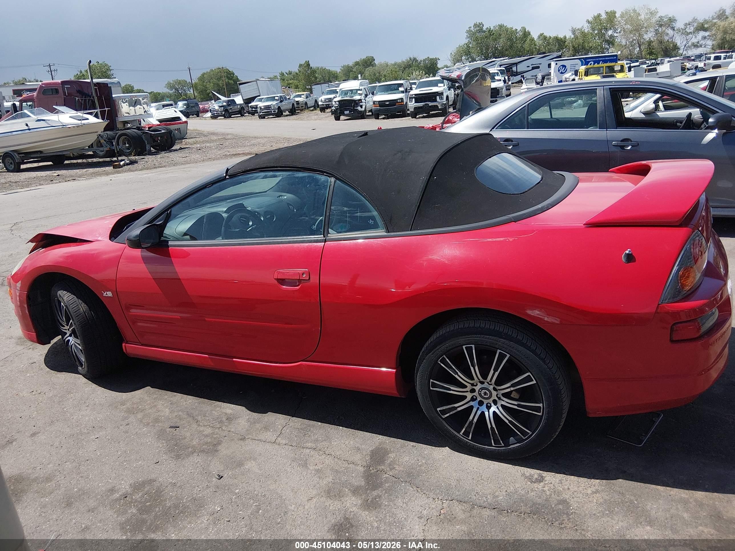 2003 Mitsubishi Eclipse Spyder Gt Red vin: 4A3AE55HX3E097391