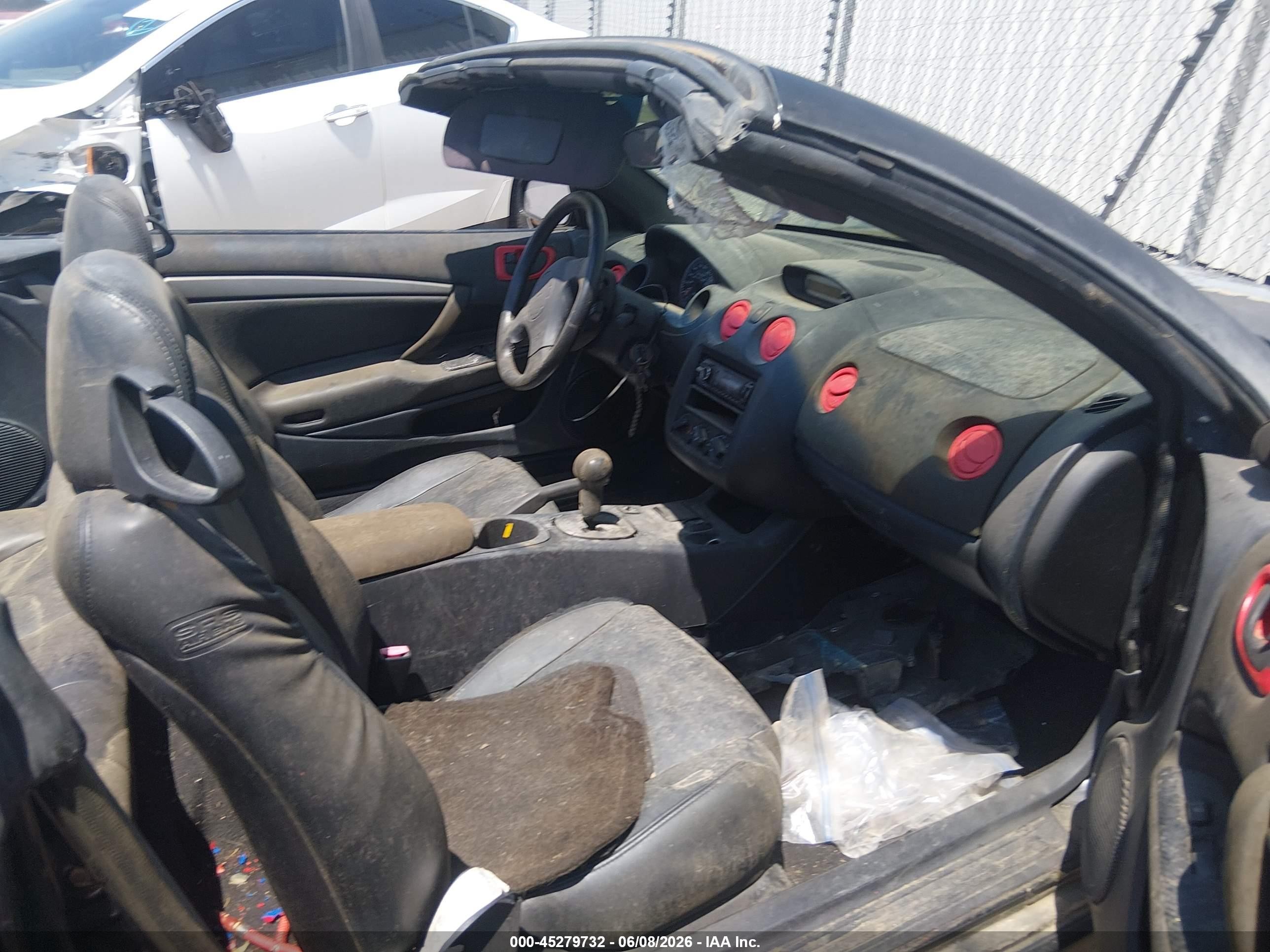 2005 Mitsubishi Eclipse Spyder Gts Black vin: 4A3AE75H15E019371