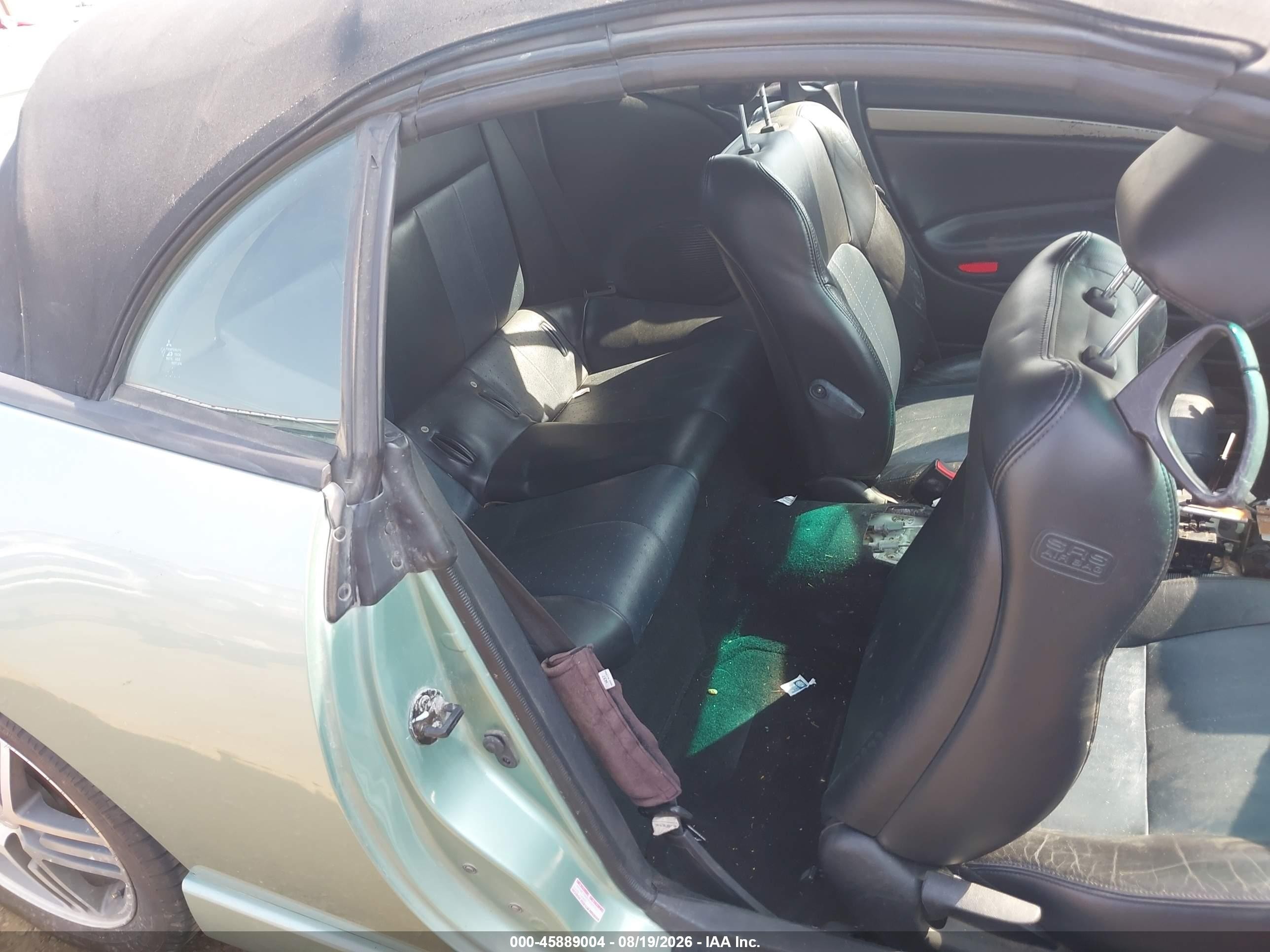 2003 Mitsubishi Eclipse Spyder Gts Зеленый vin: 4A3AE75H53E024537