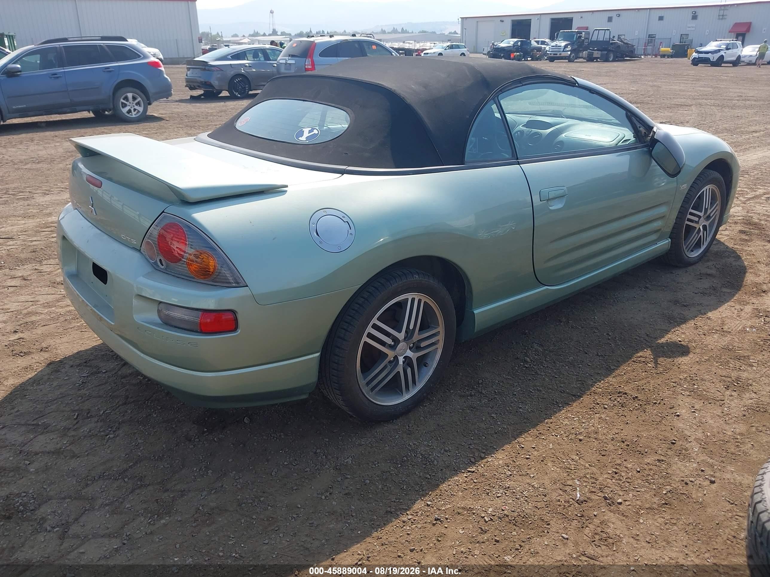 2003 Mitsubishi Eclipse Spyder Gts Зеленый vin: 4A3AE75H53E024537