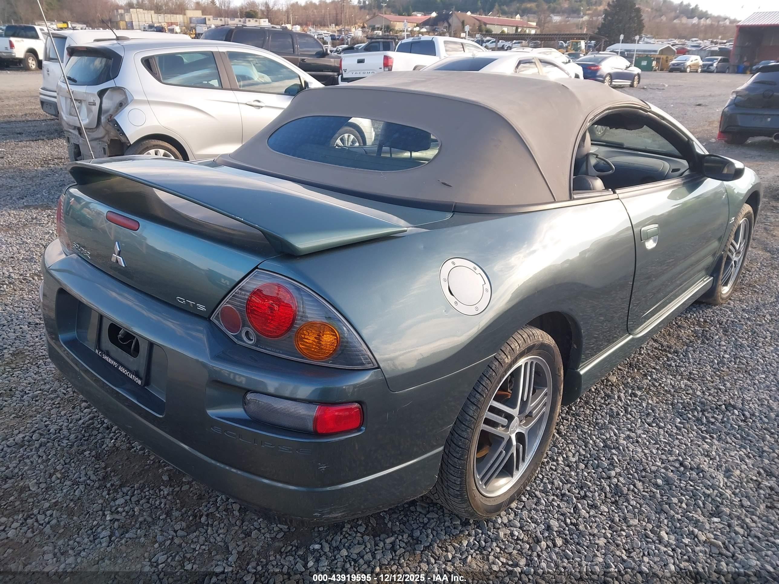 2005 Mitsubishi Eclipse Spyder Gts Зеленый vin: 4A3AE75H55E002945