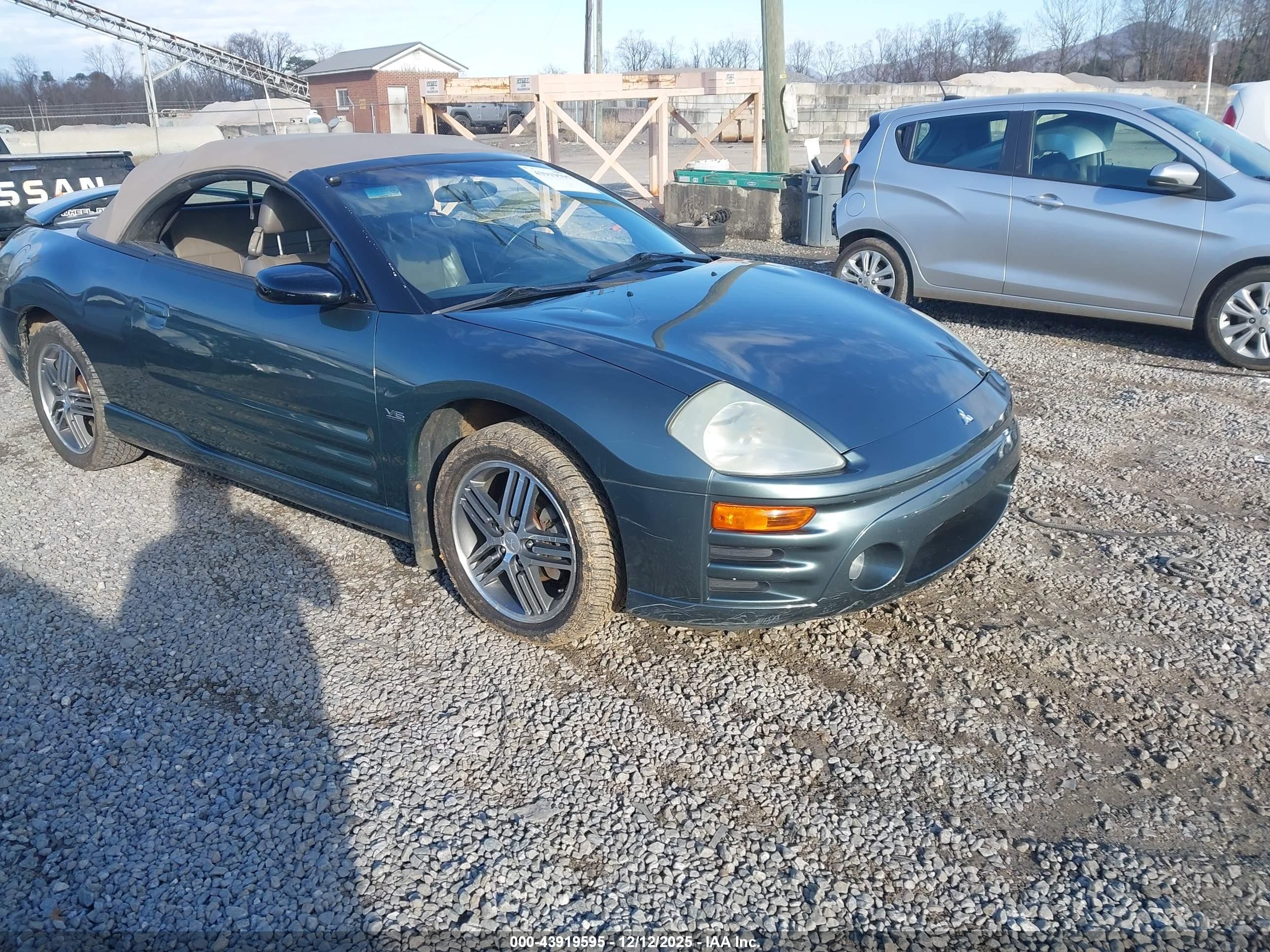 2005 Mitsubishi Eclipse Spyder Gts Green vin: 4A3AE75H55E002945