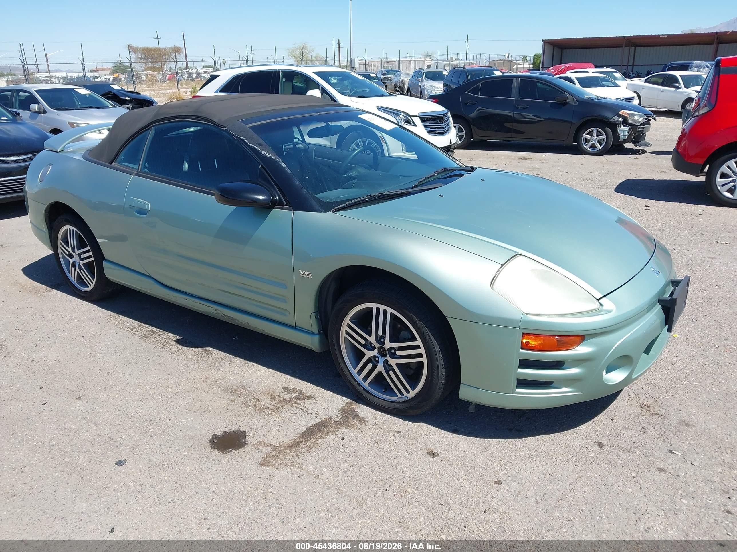 2003 Mitsubishi Eclipse Spyder Gts Green vin: 4A3AE75H63E094564