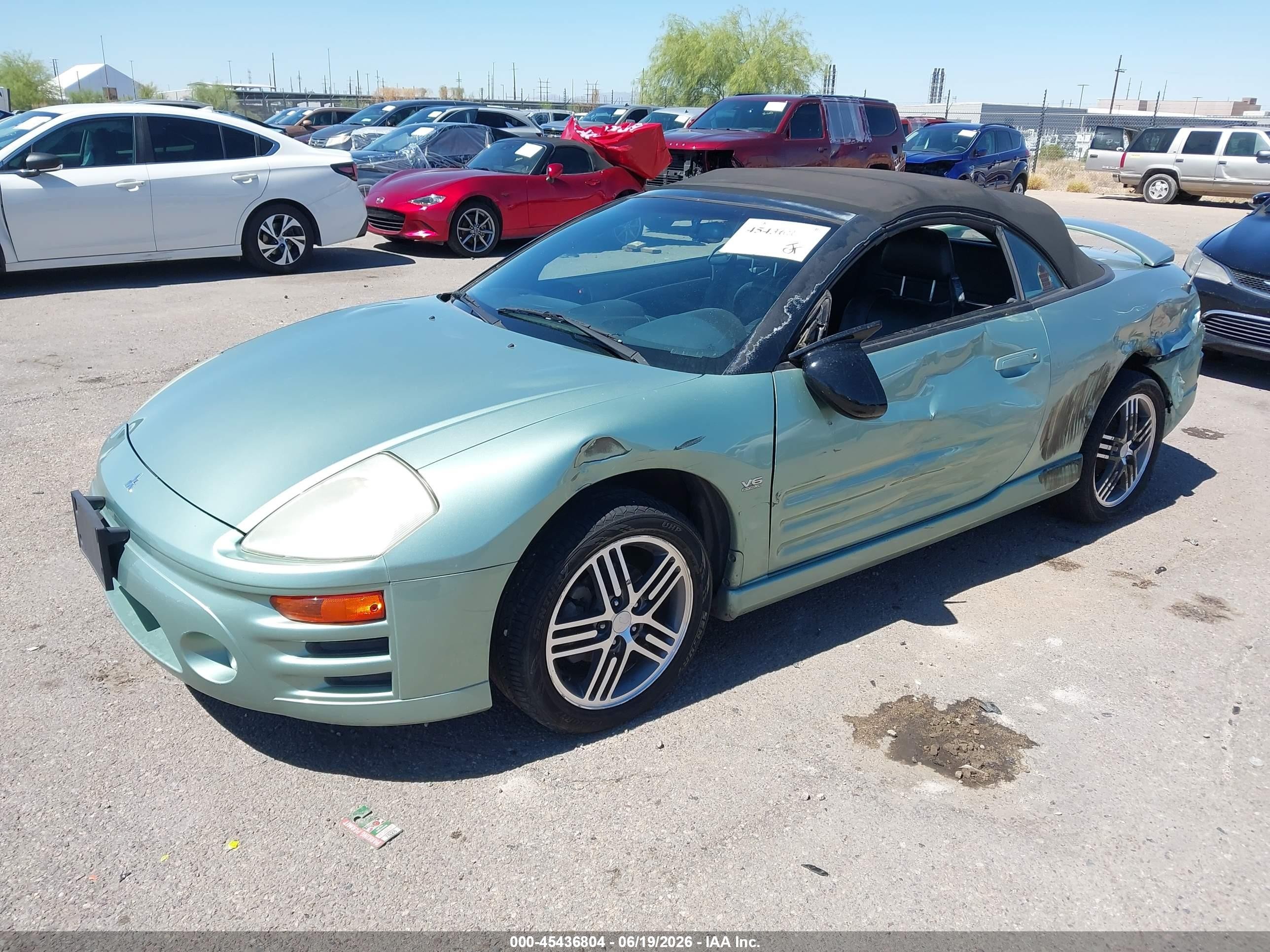 2003 Mitsubishi Eclipse Spyder Gts Green vin: 4A3AE75H63E094564