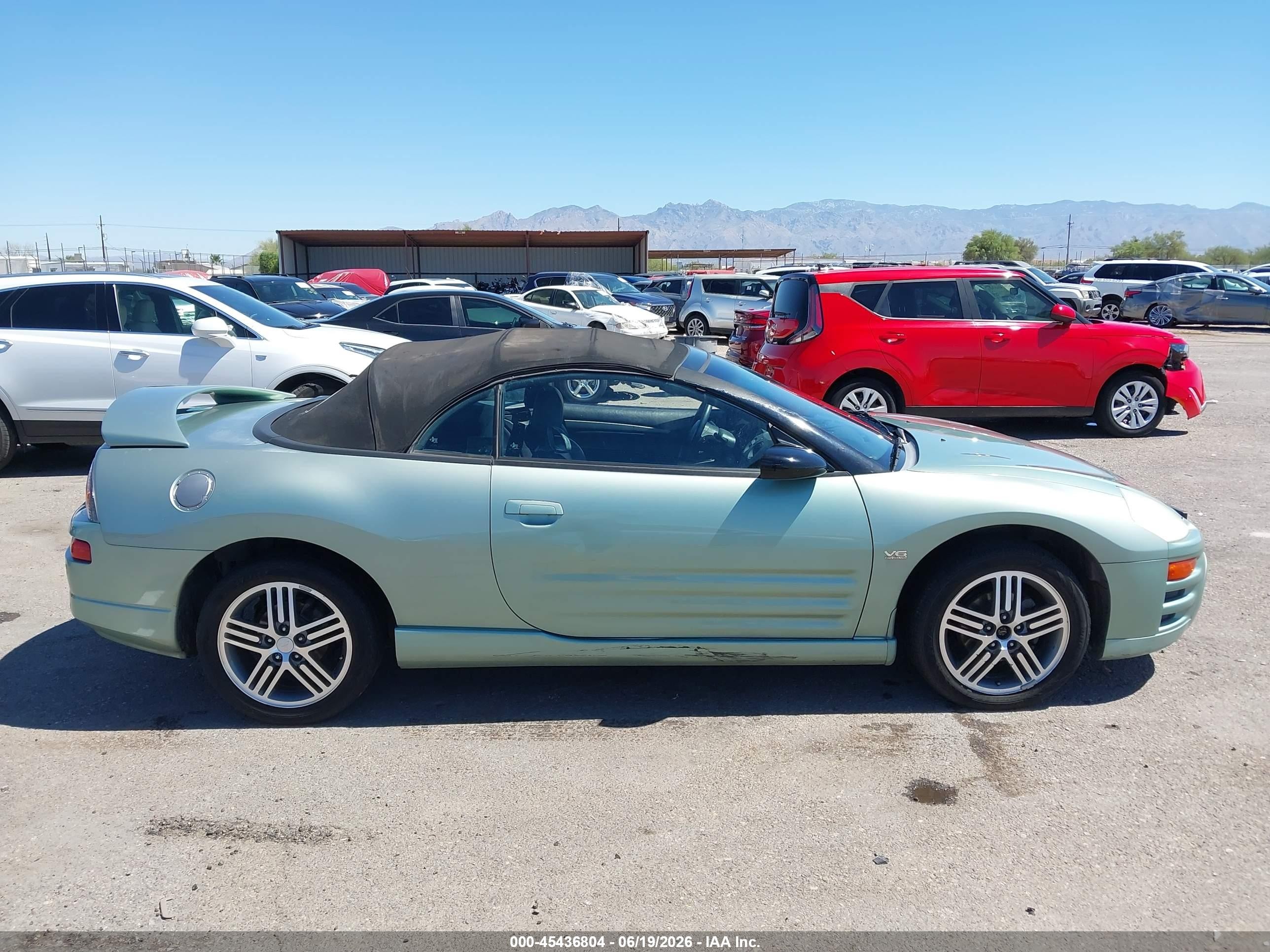 2003 Mitsubishi Eclipse Spyder Gts Green vin: 4A3AE75H63E094564