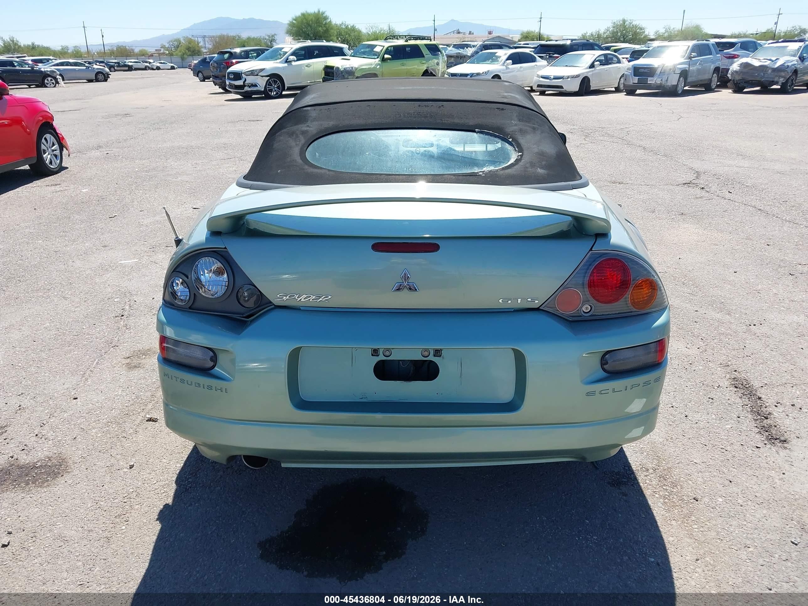 2003 Mitsubishi Eclipse Spyder Gts Green vin: 4A3AE75H63E094564