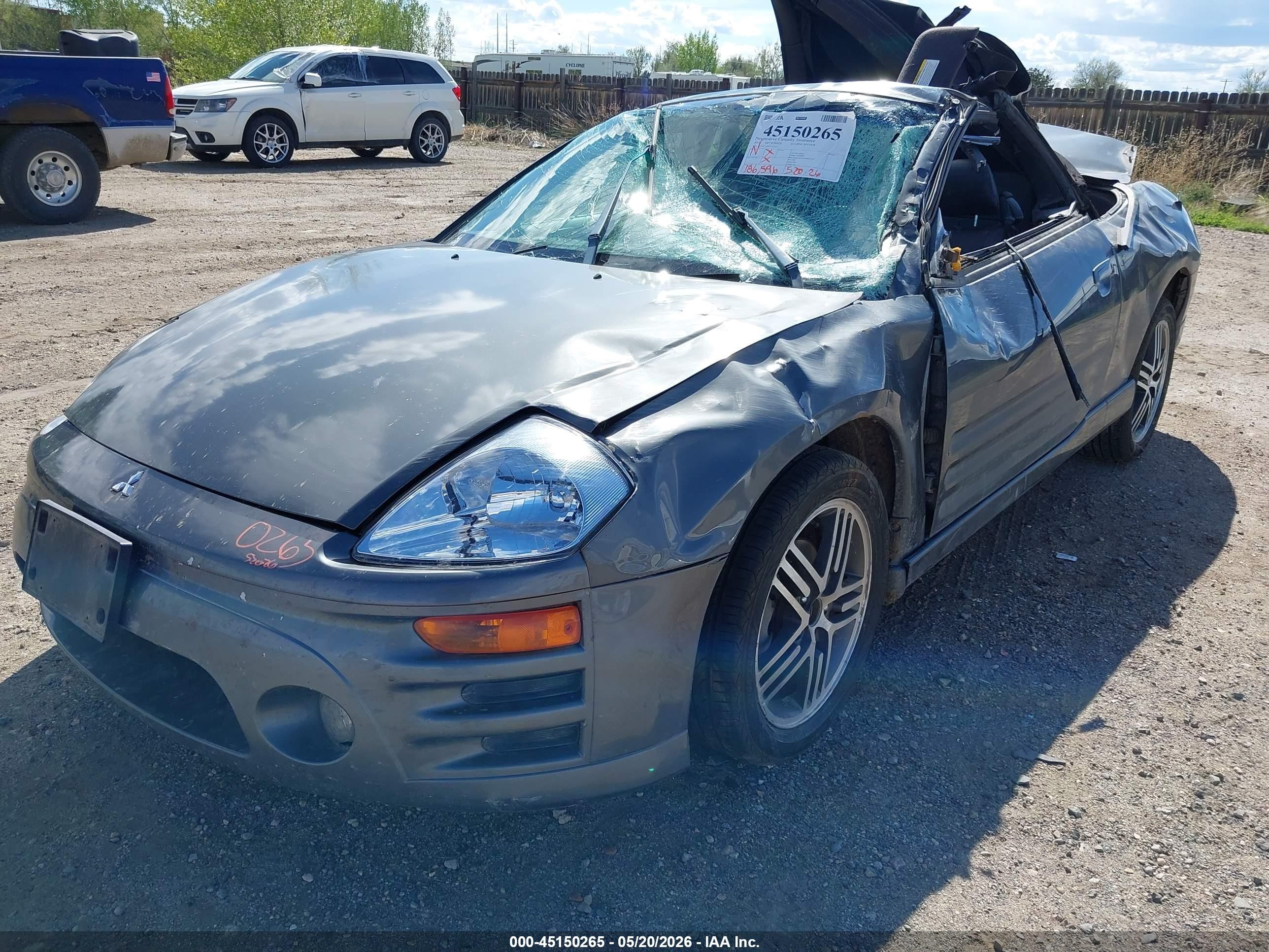 2003 Mitsubishi Eclipse Spyder Gts Gray vin: 4A3AE75H63E171417
