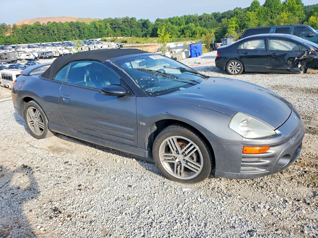 2003 Mitsubishi Eclipse Spyder Gts Gray vin: 4A3AE75H73E025155