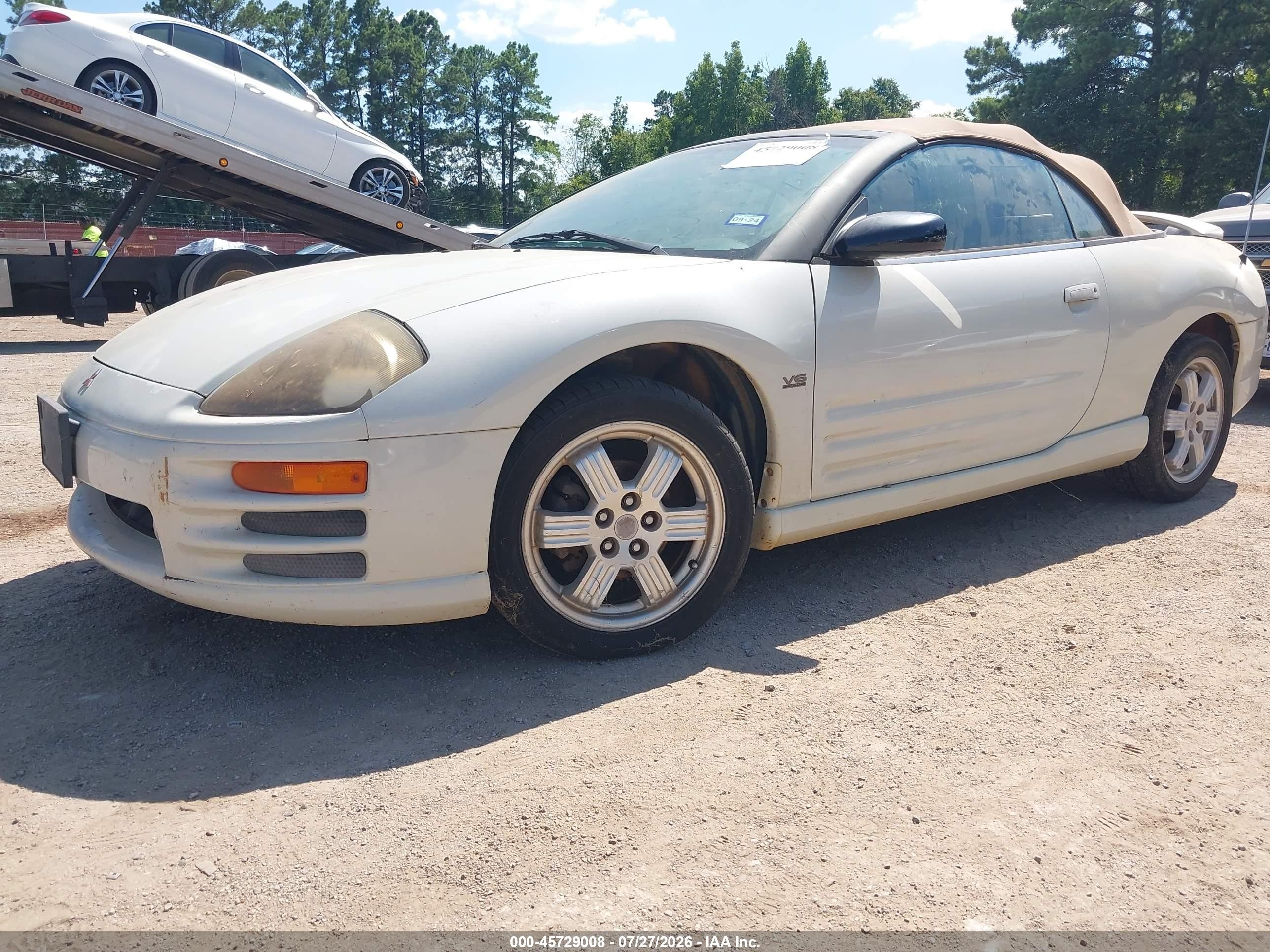 2001 Mitsubishi Eclipse Spyder Gt White vin: 4A3AE85H11E057232