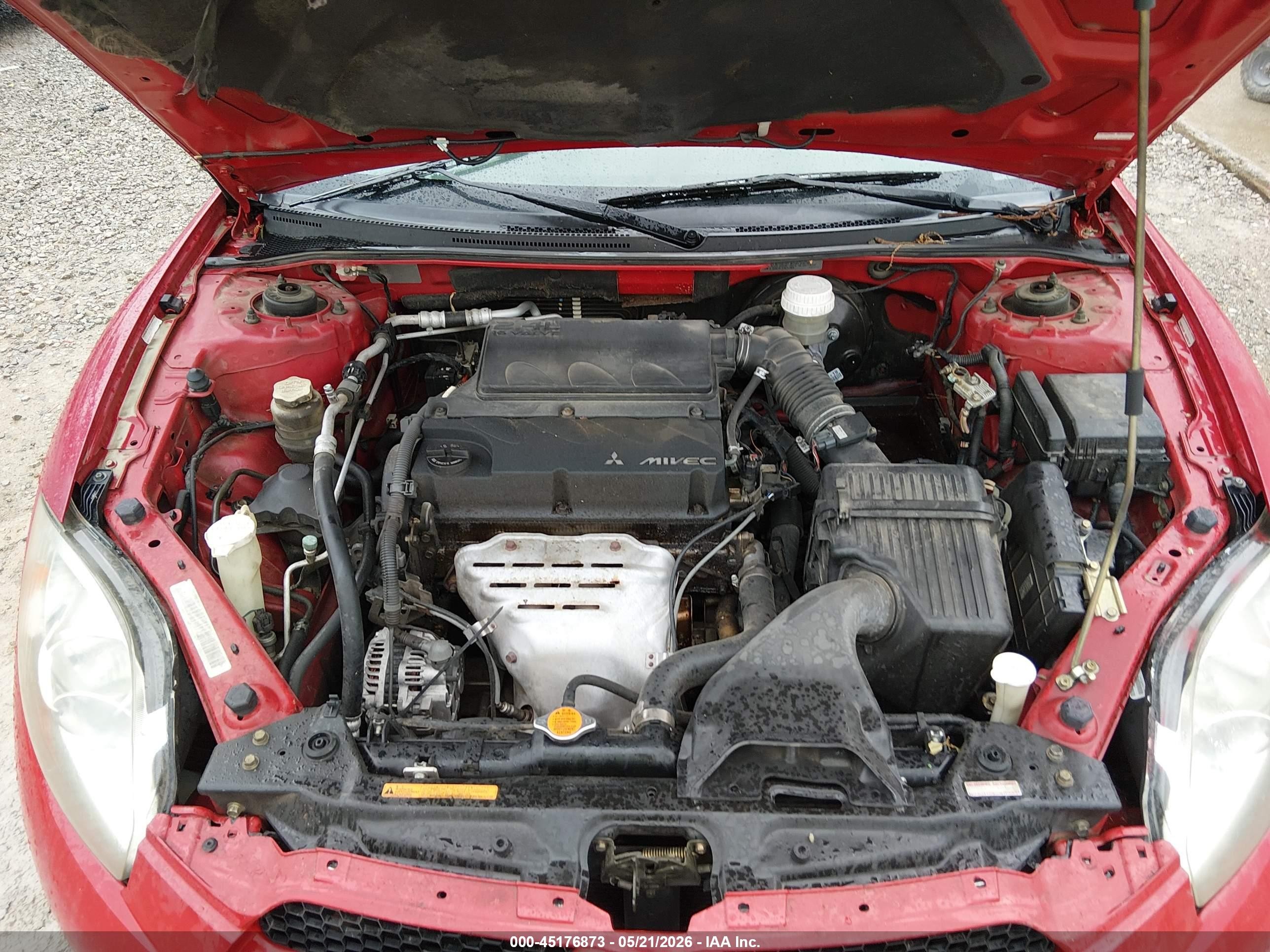 2007 Mitsubishi Eclipse Gs Red vin: 4A3AK24F17E014167