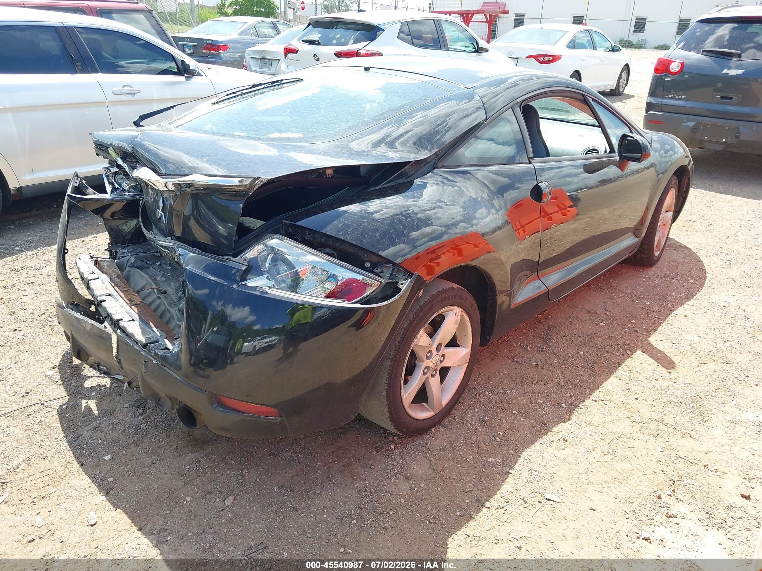 2007 Mitsubishi Eclipse Gs Black vin: 4A3AK24F37E014011
