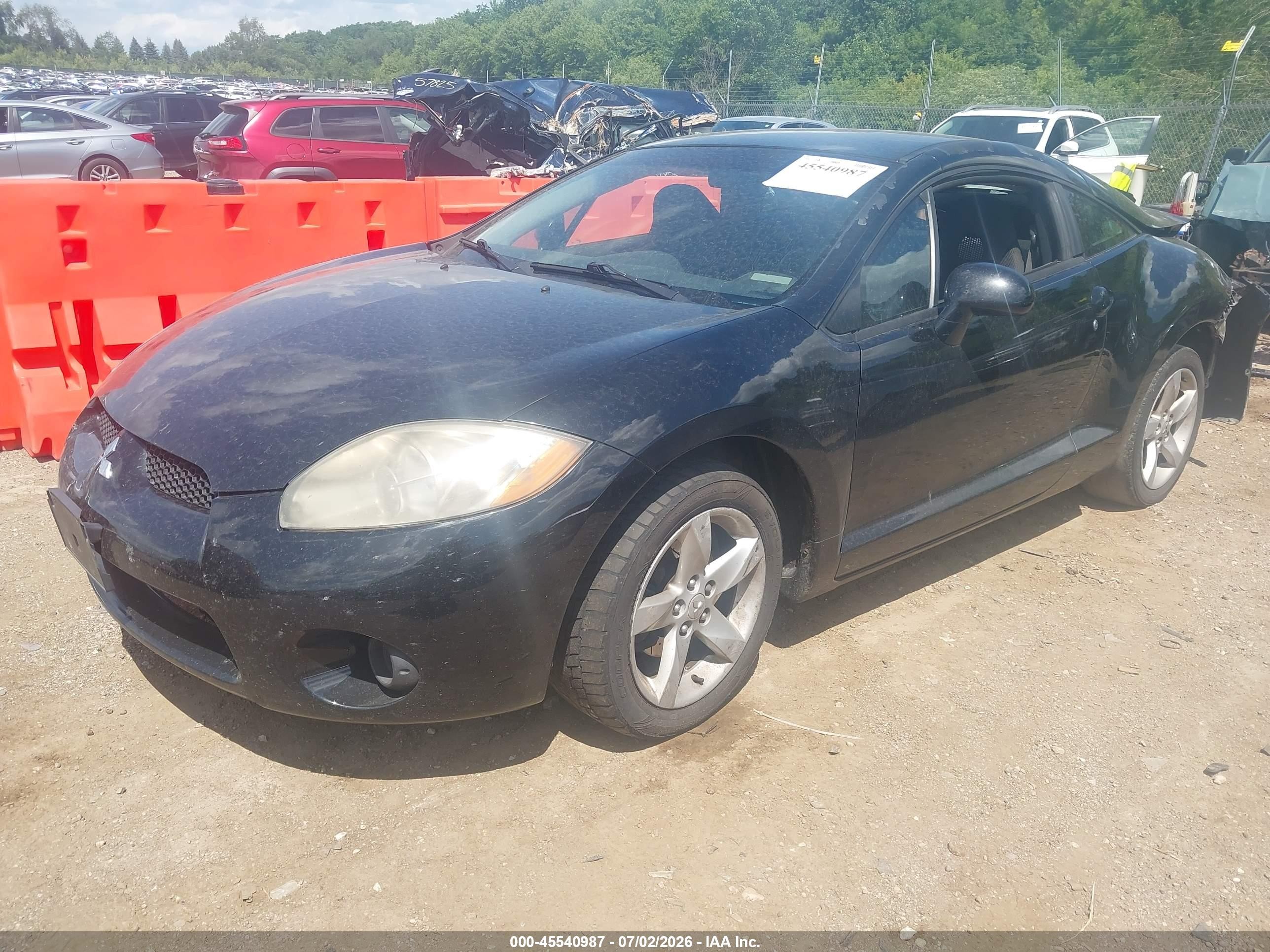 2007 Mitsubishi Eclipse Gs Black vin: 4A3AK24F37E014011