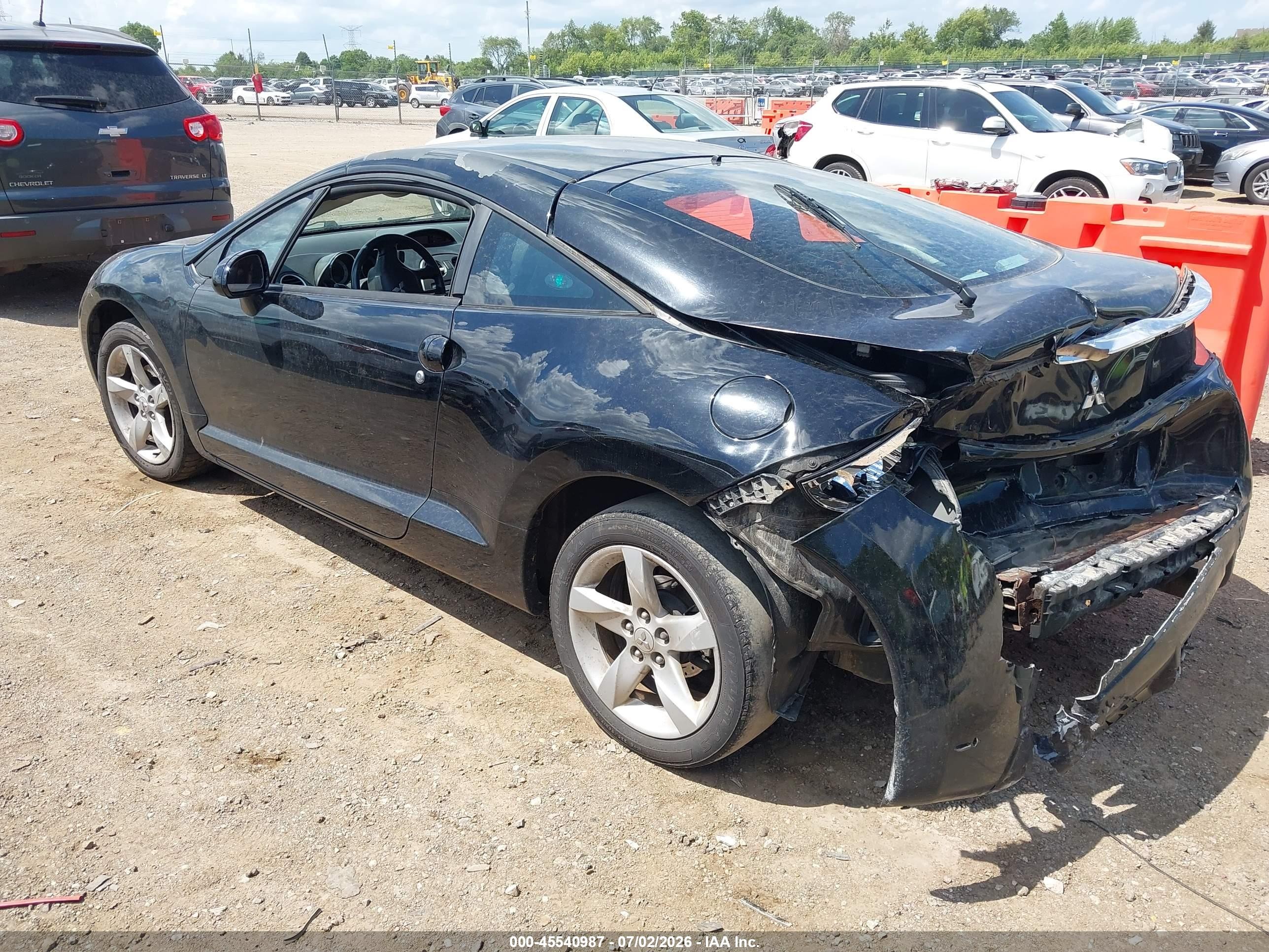 2007 Mitsubishi Eclipse Gs Black vin: 4A3AK24F37E014011