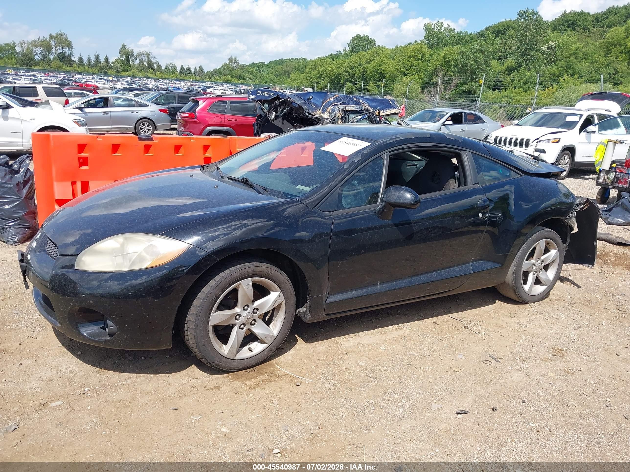 2007 Mitsubishi Eclipse Gs Black vin: 4A3AK24F37E014011