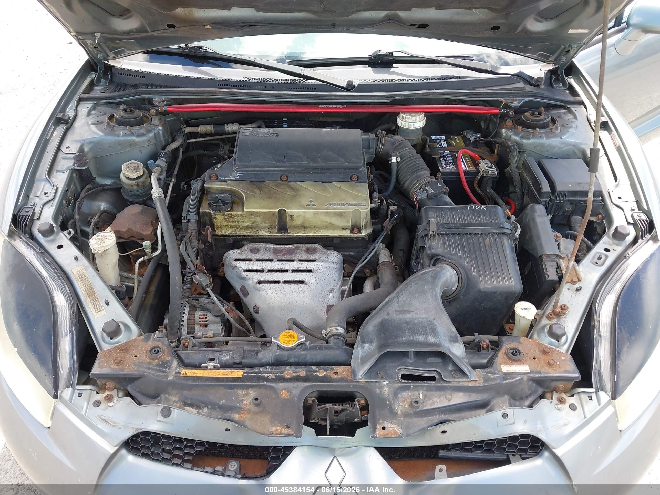 2007 Mitsubishi Eclipse Gs Gray vin: 4A3AK24F47E024496