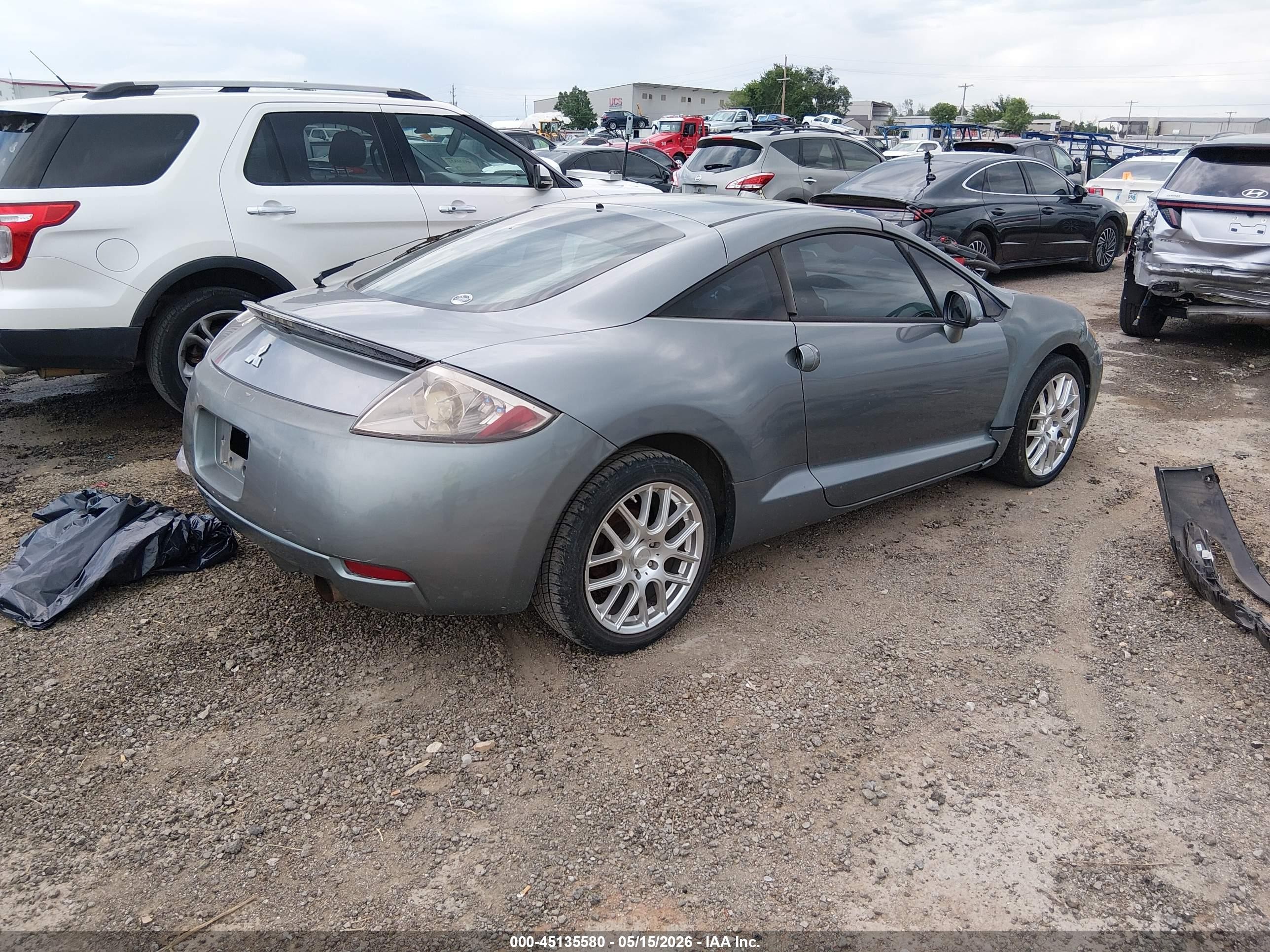 2007 Mitsubishi Eclipse Gs Gray vin: 4A3AK24F57E006203