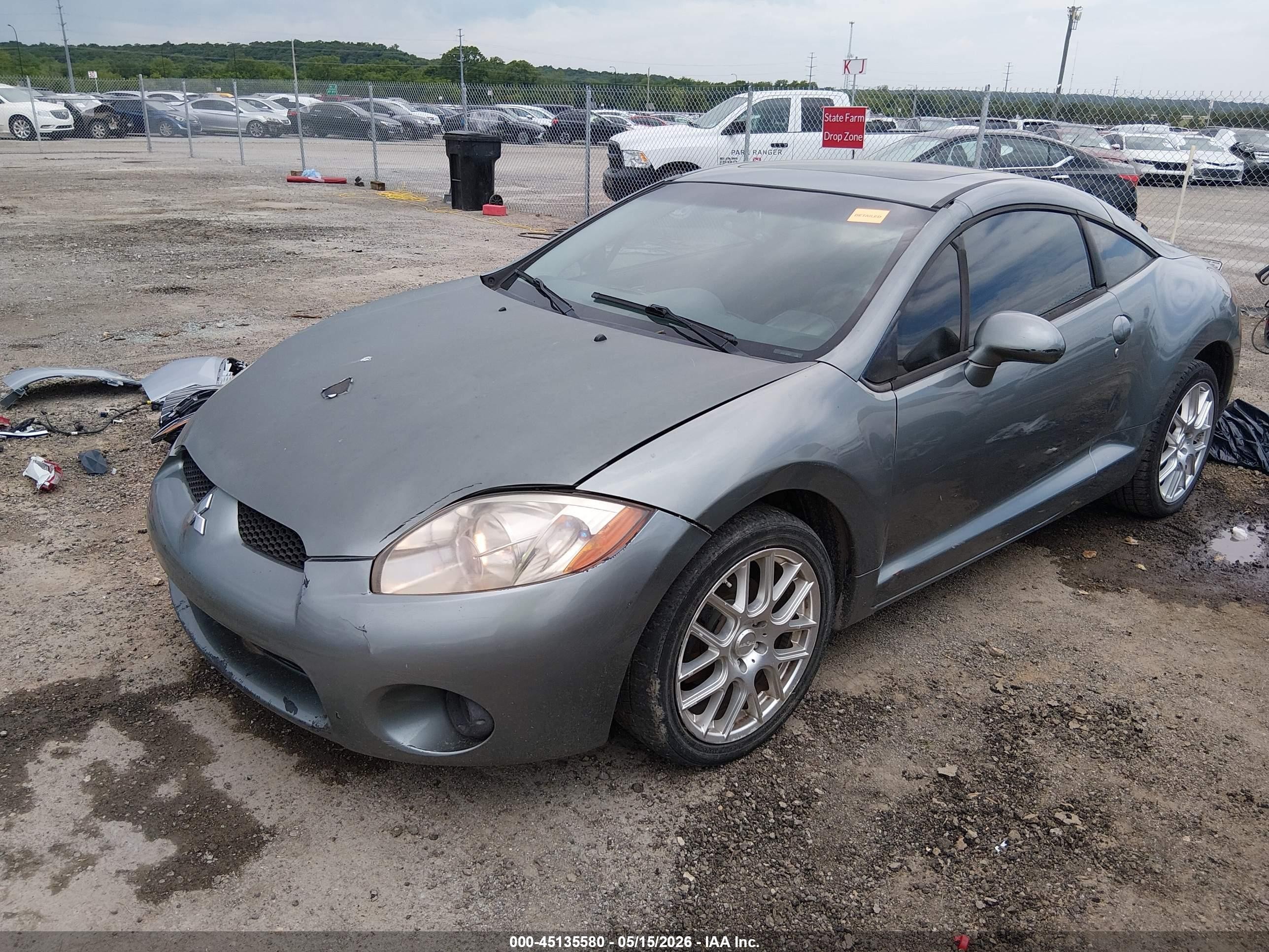 2007 Mitsubishi Eclipse Gs Gray vin: 4A3AK24F57E006203