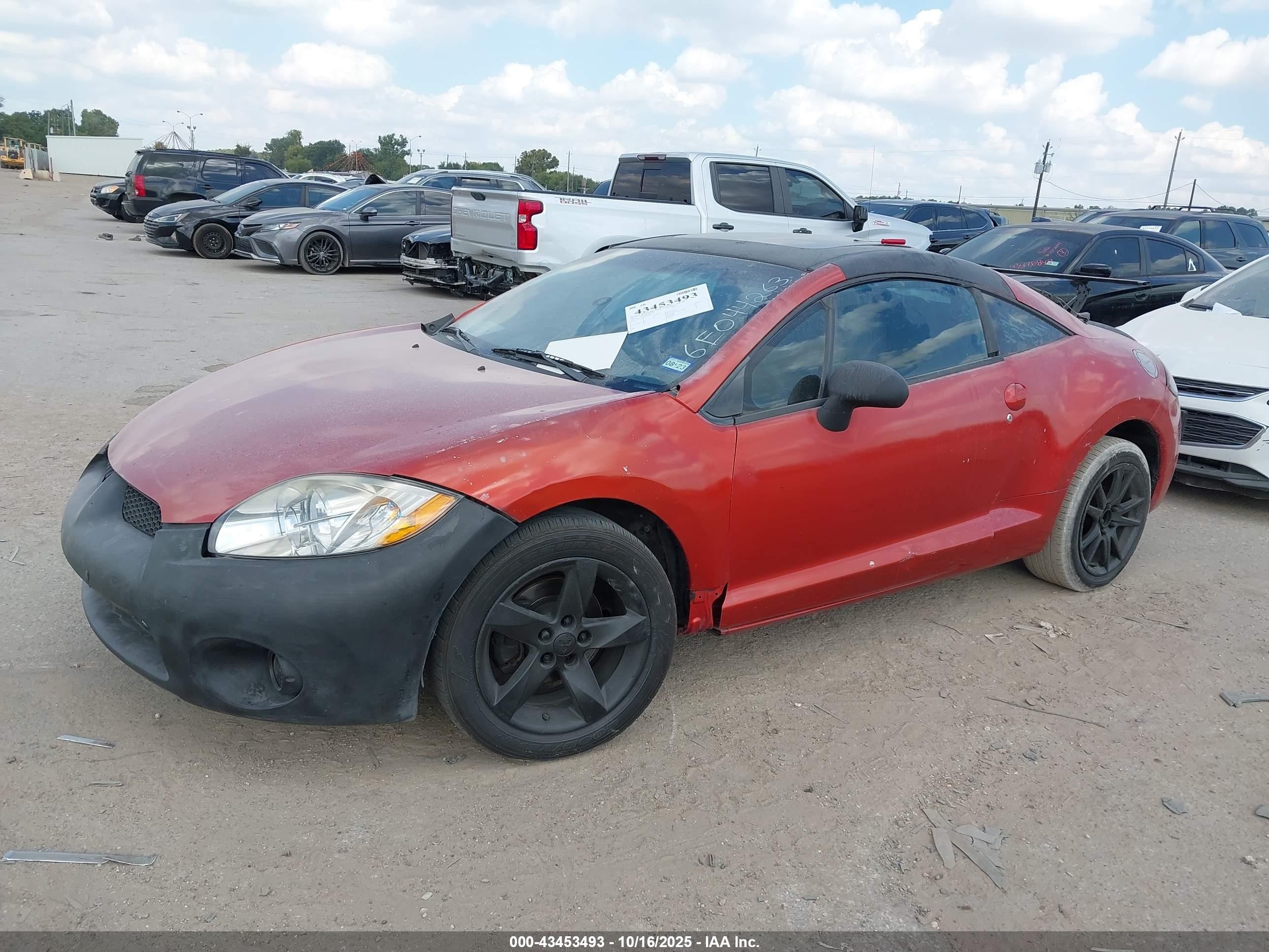 2006 Mitsubishi Eclipse Gs Бордовый vin: 4A3AK24F66E044263