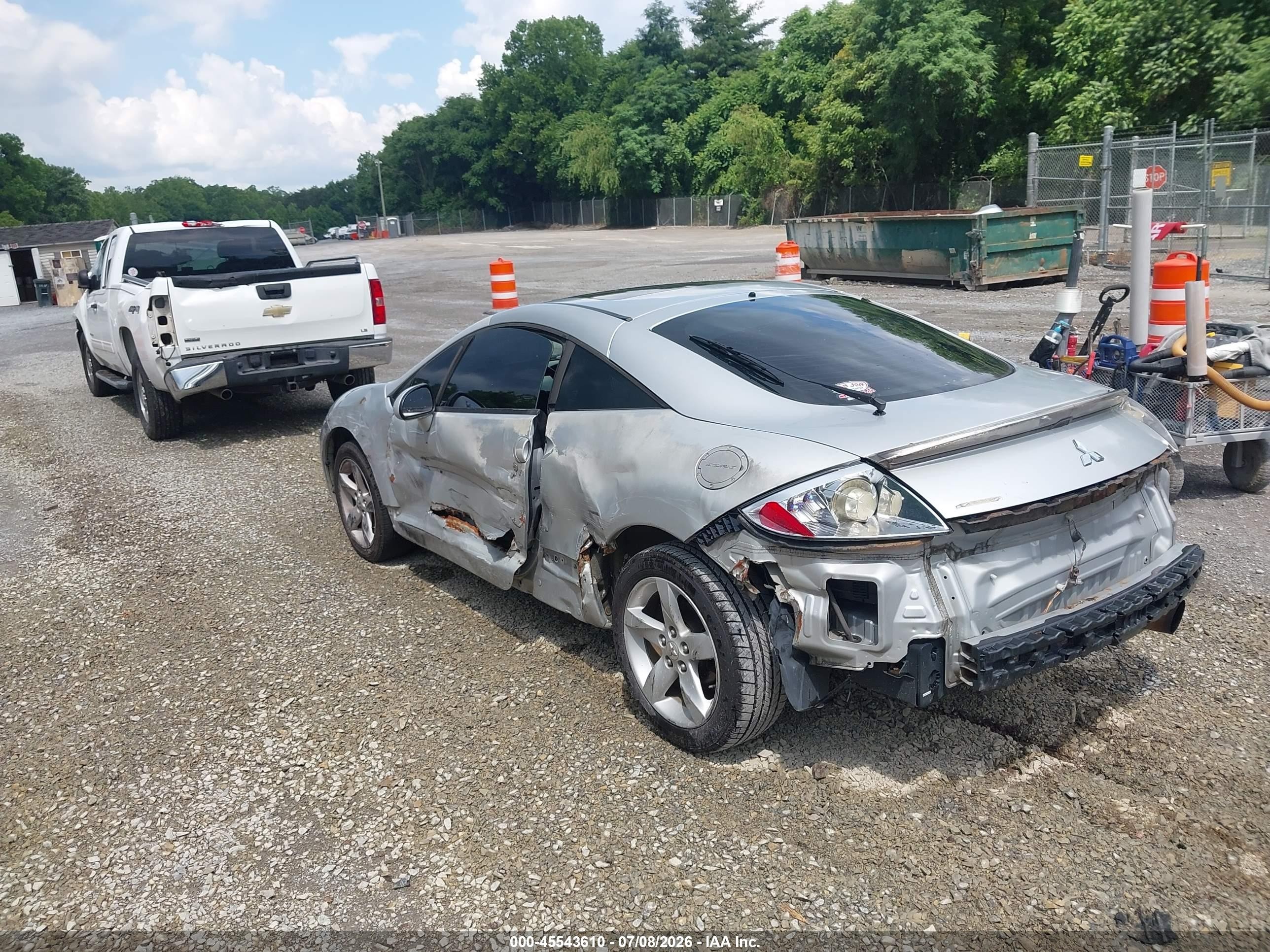 2007 Mitsubishi Eclipse Gs Silver vin: 4A3AK24F77E007241