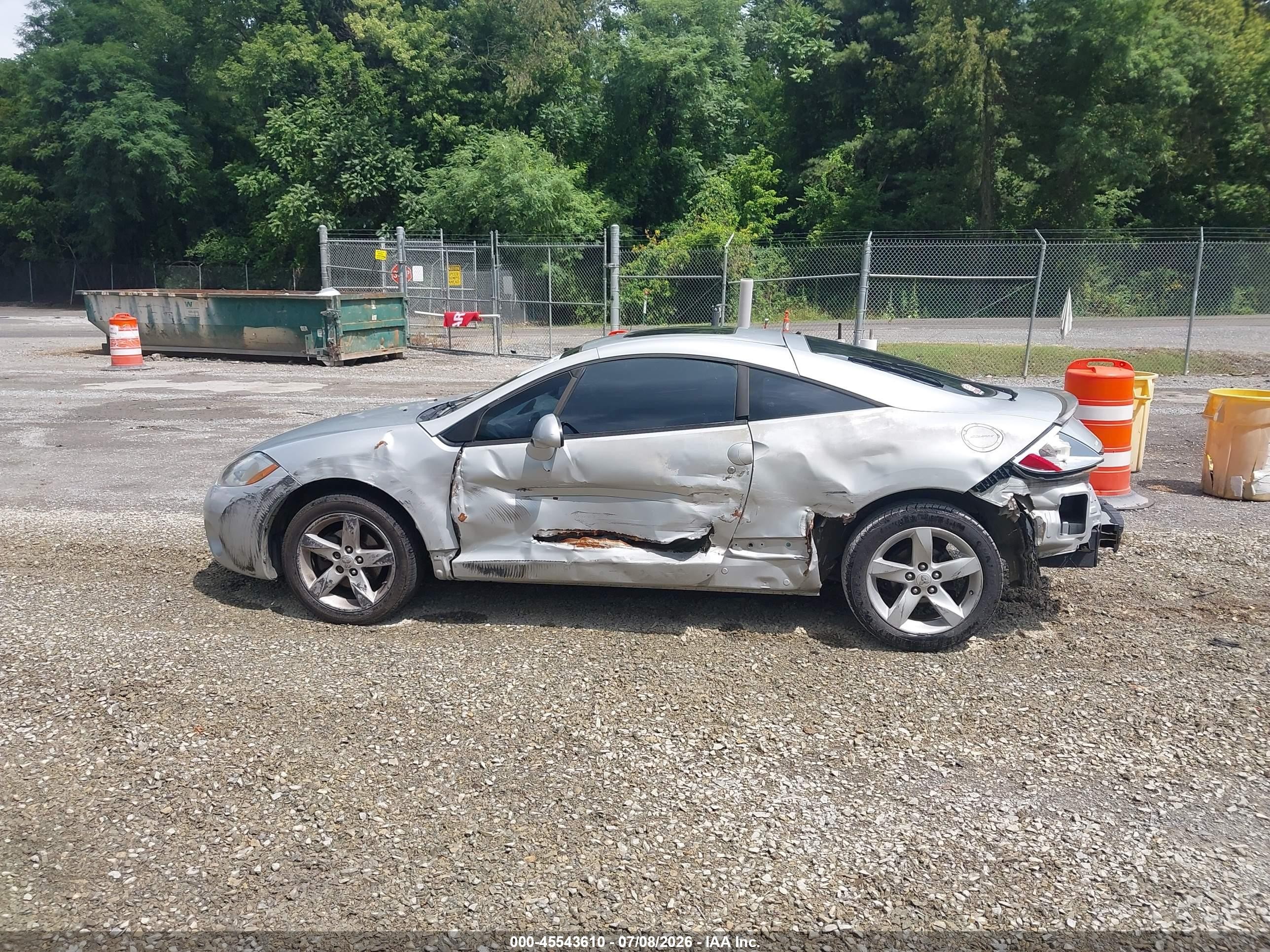 2007 Mitsubishi Eclipse Gs Silver vin: 4A3AK24F77E007241